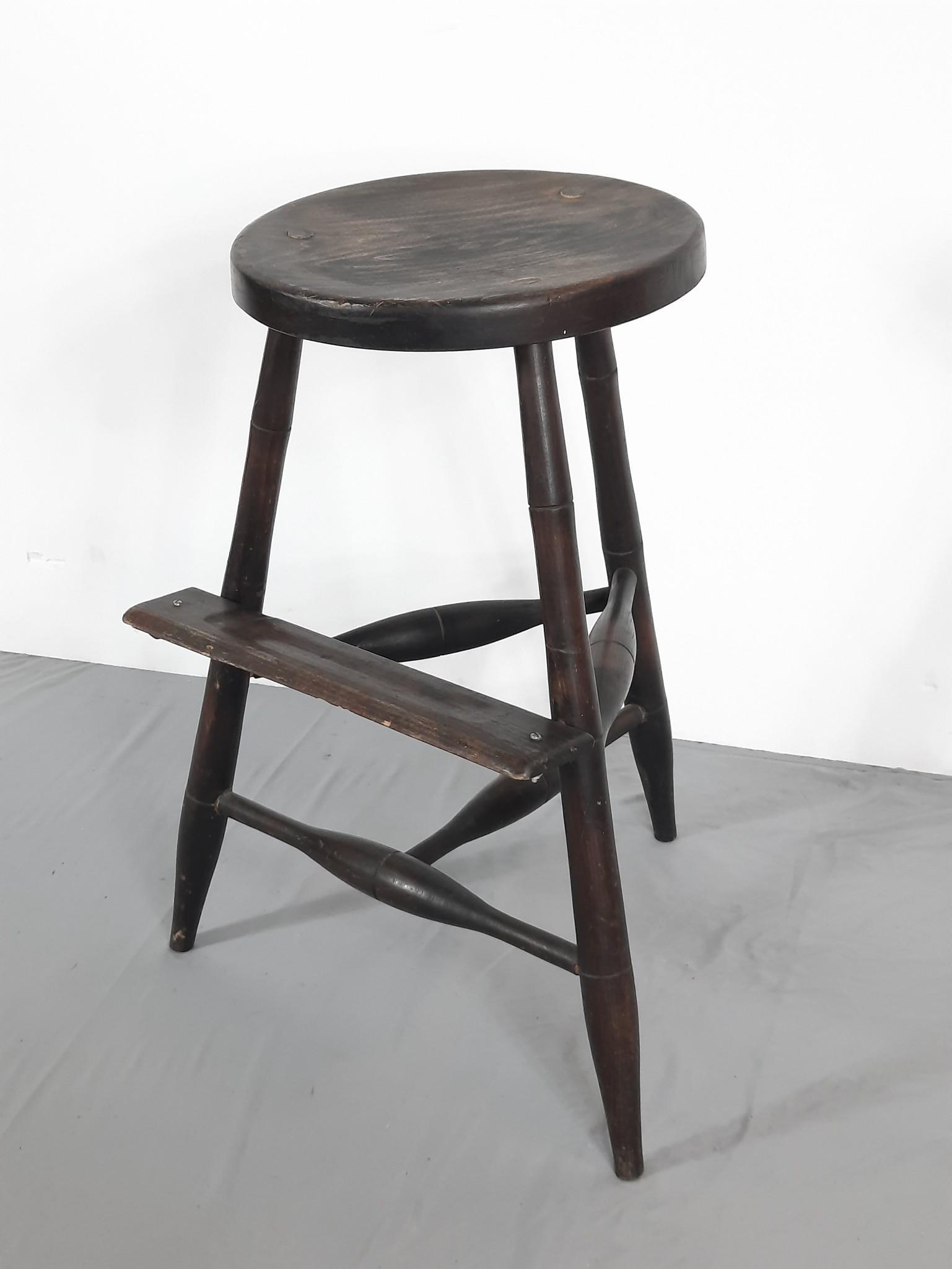 19th c Windsor Stool (1 of 2)