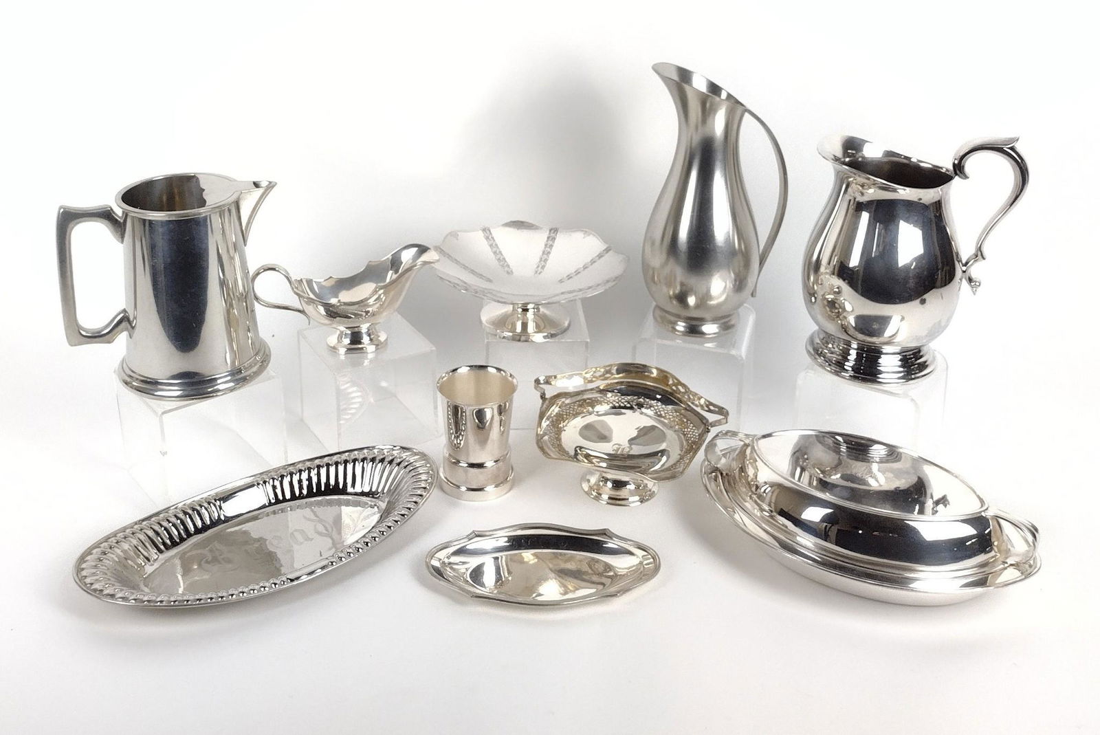 10 Pcs Pewter & Silverplate incl Napier (1 of 9)