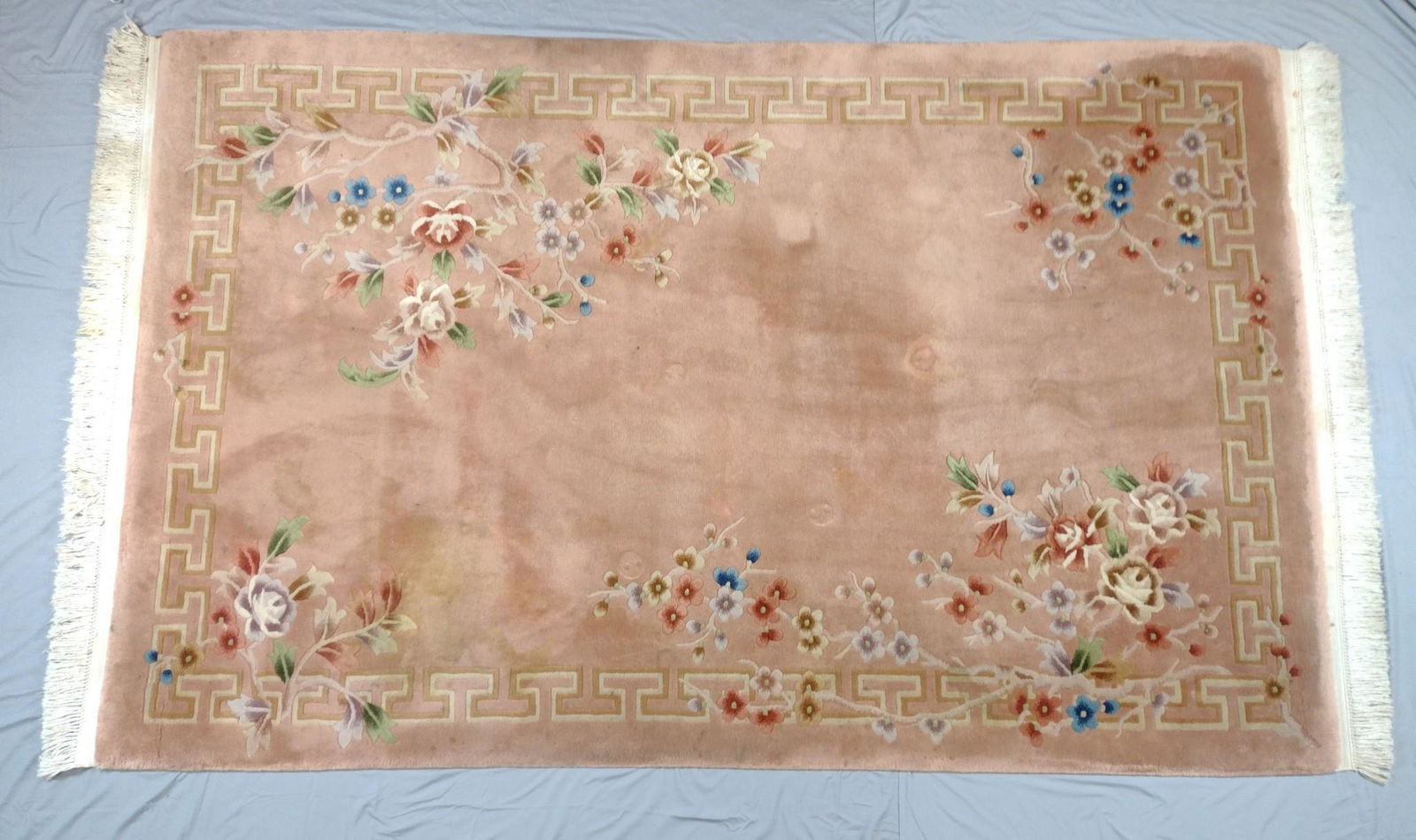 Chinese Carved Floral Area Rug (1 of 9)