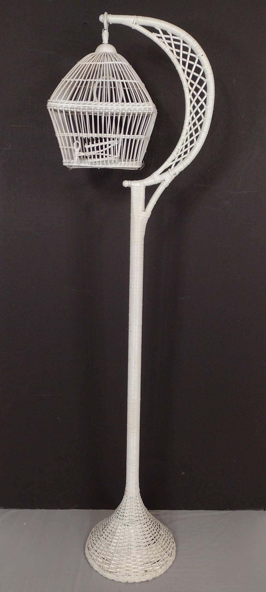 Wicker Bird Cage & Stand (1 of 10)