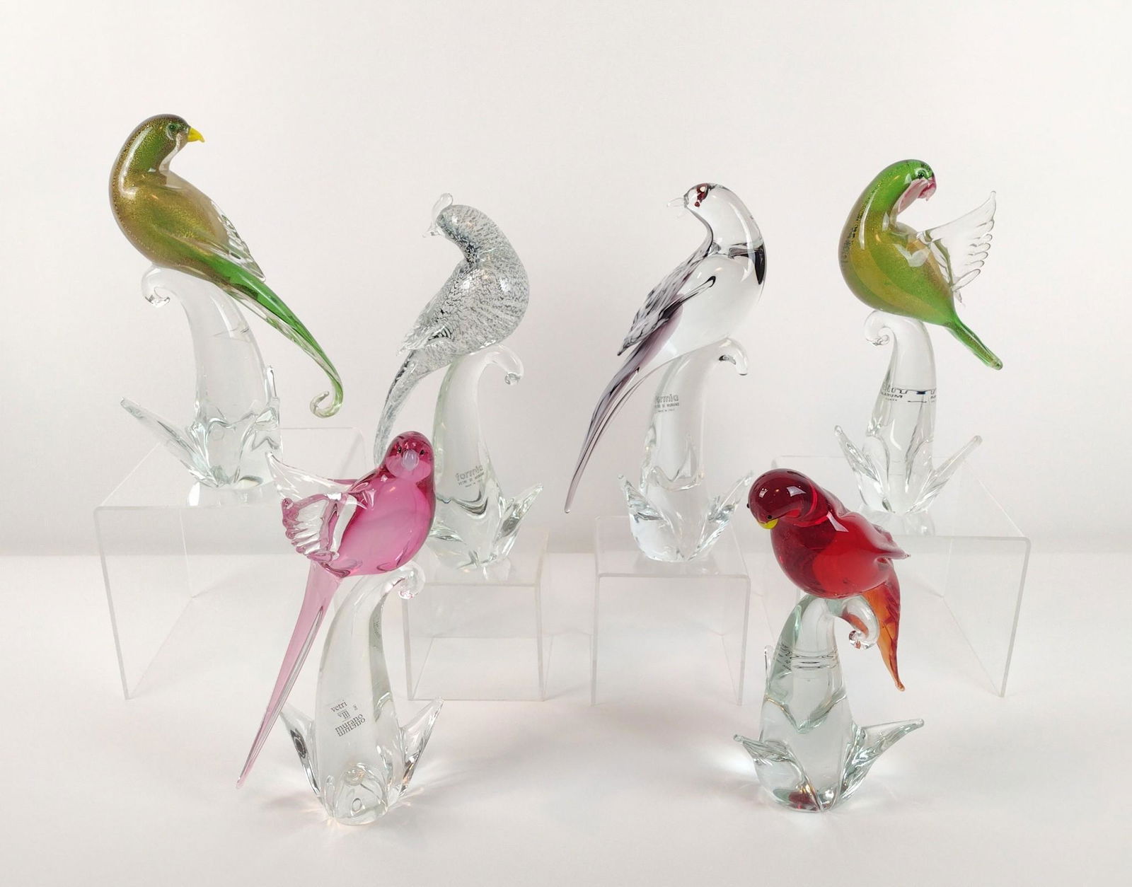 6 Murano Glass Birds (1 of 6)
