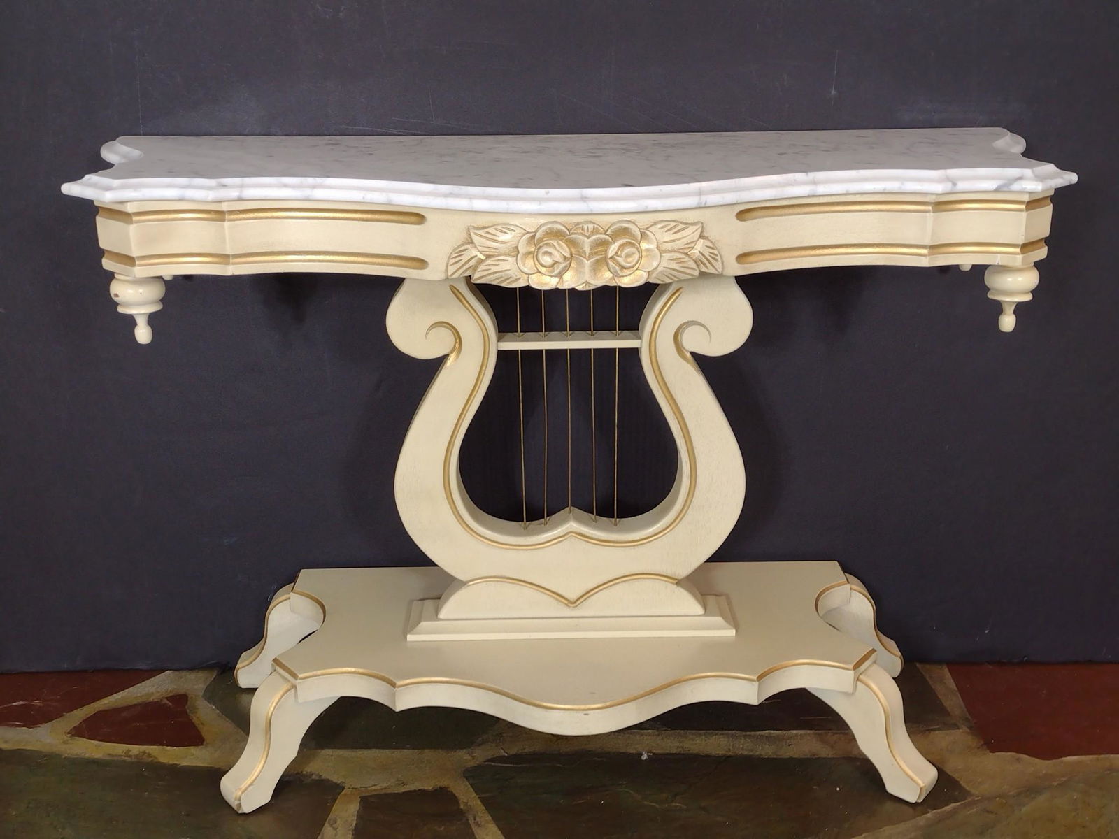 Kimball Reproductions Marble Top Hall Table Nov 12, 2022 Cordier