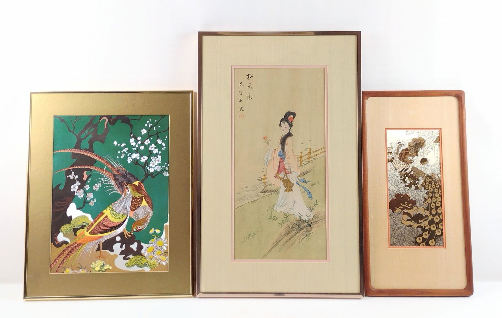 3 Pcs Asian Art Incl Etching (1 of 7)