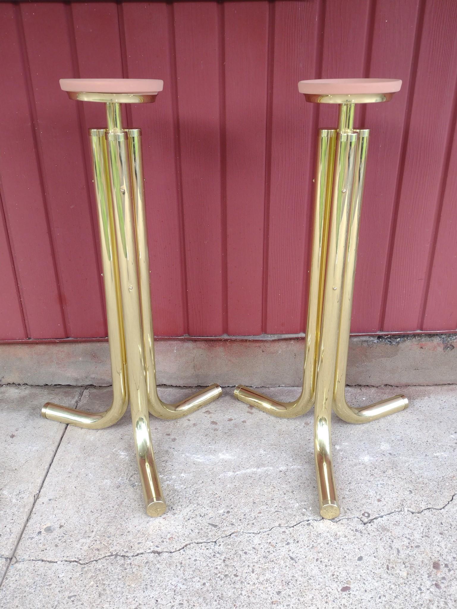 Pair Of Brass Plant Stands (1 of 3)