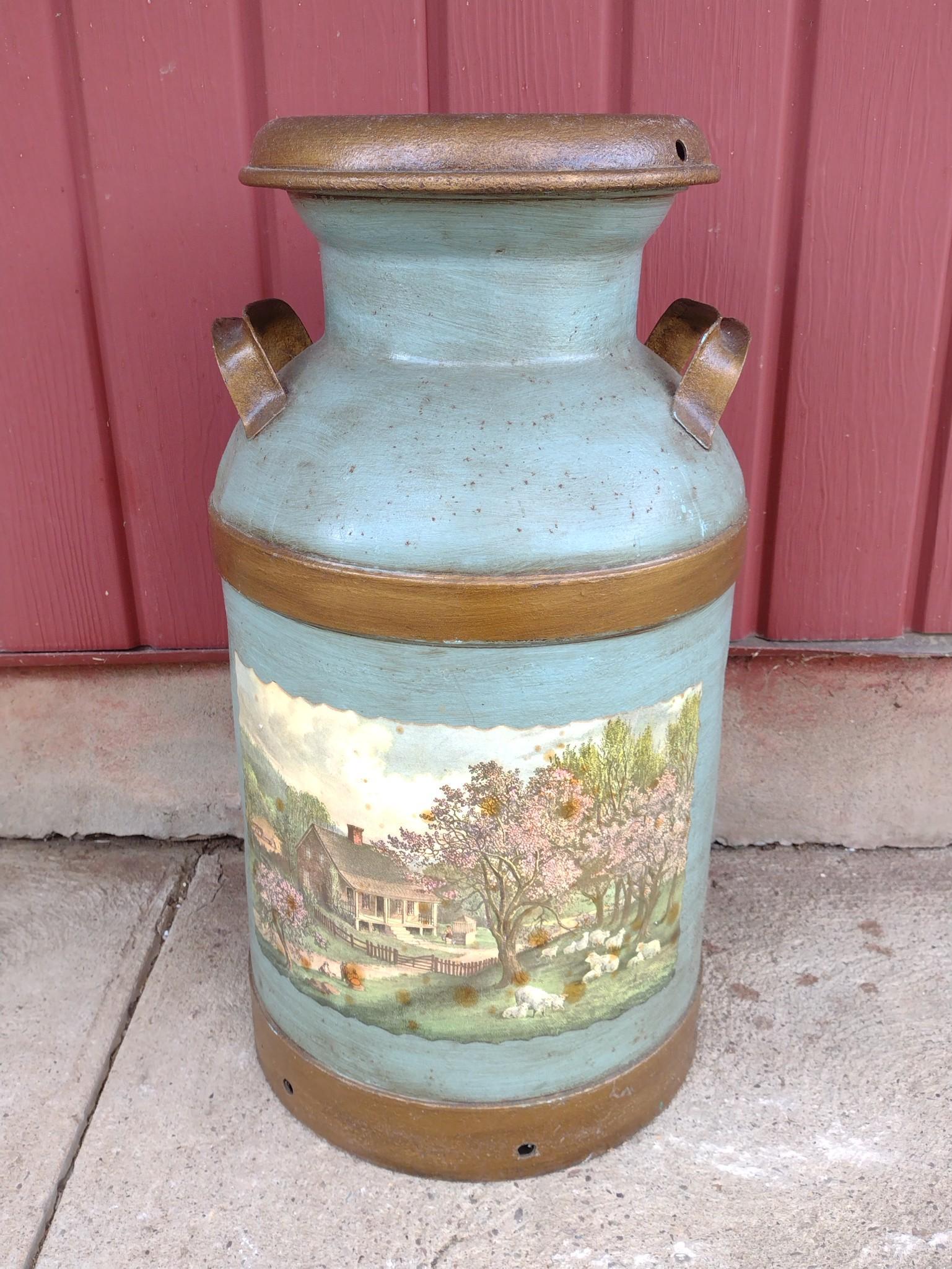 Painted Milk Can (1 of 5)