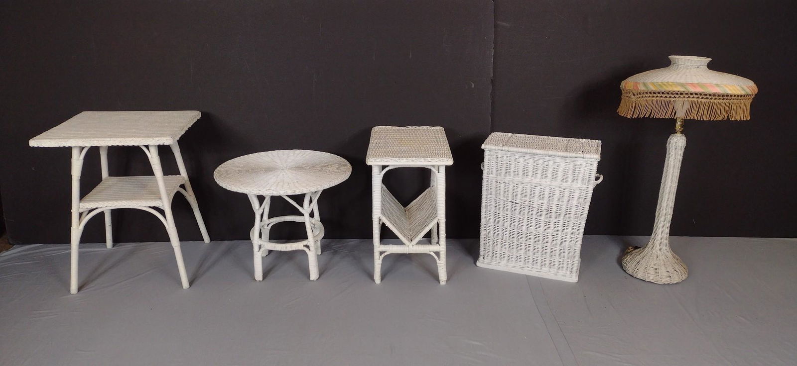5 Pcs Wicker incl Table Lamp (1 of 8)