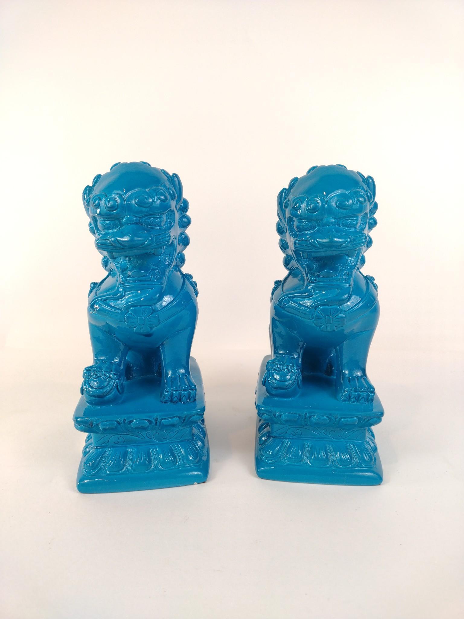 Pair Of Alva Museum Foo Dog Figurines (1 of 6)