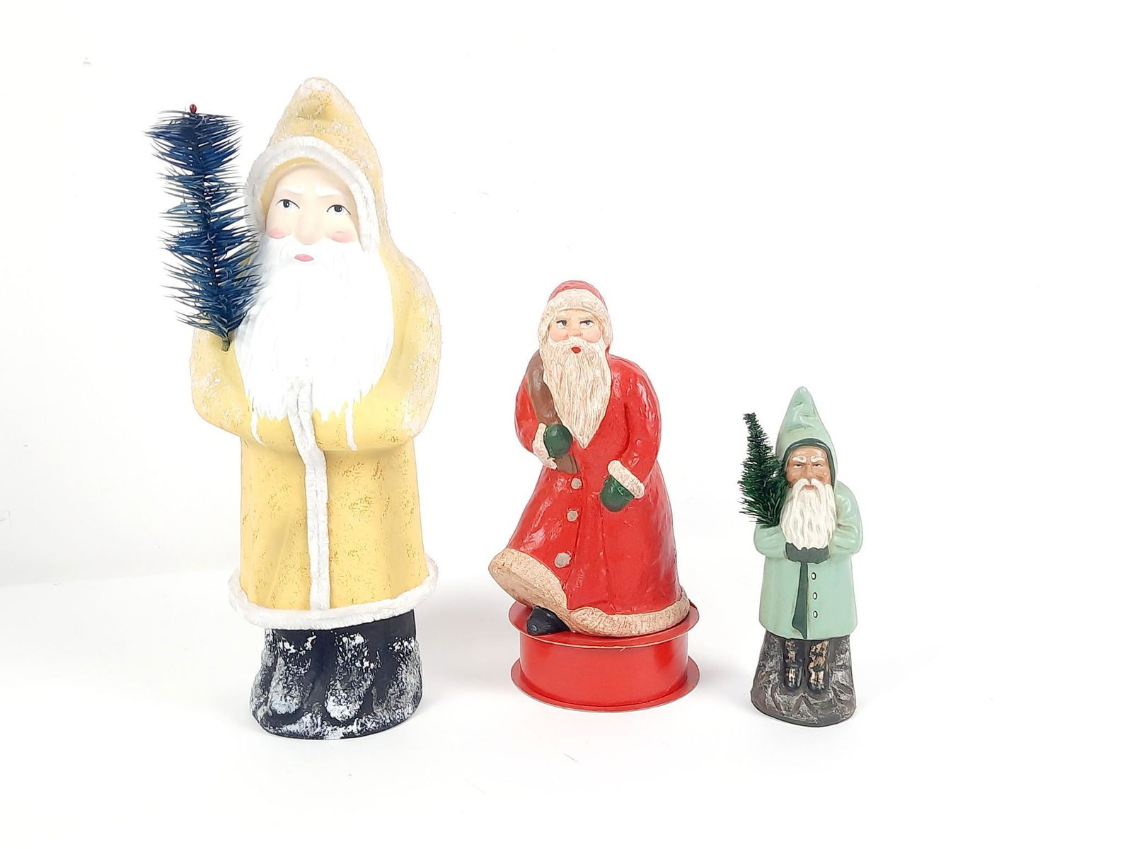 3 Papier Mache Belsnickels incl Candy Container (1 of 5)