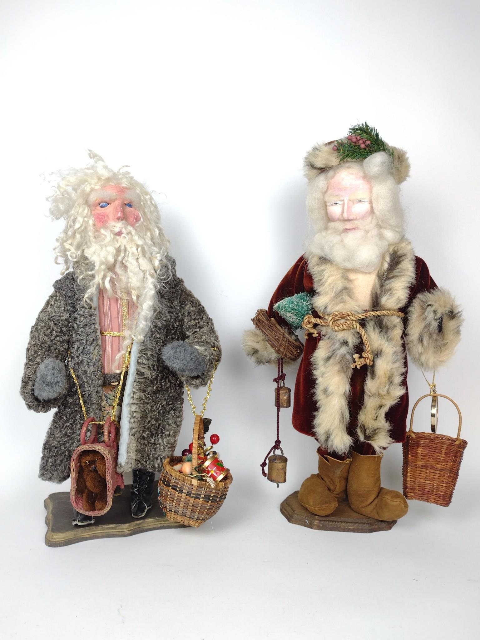 2 Vintage Santa's Incl Lambs Wool Coat (1 of 5)