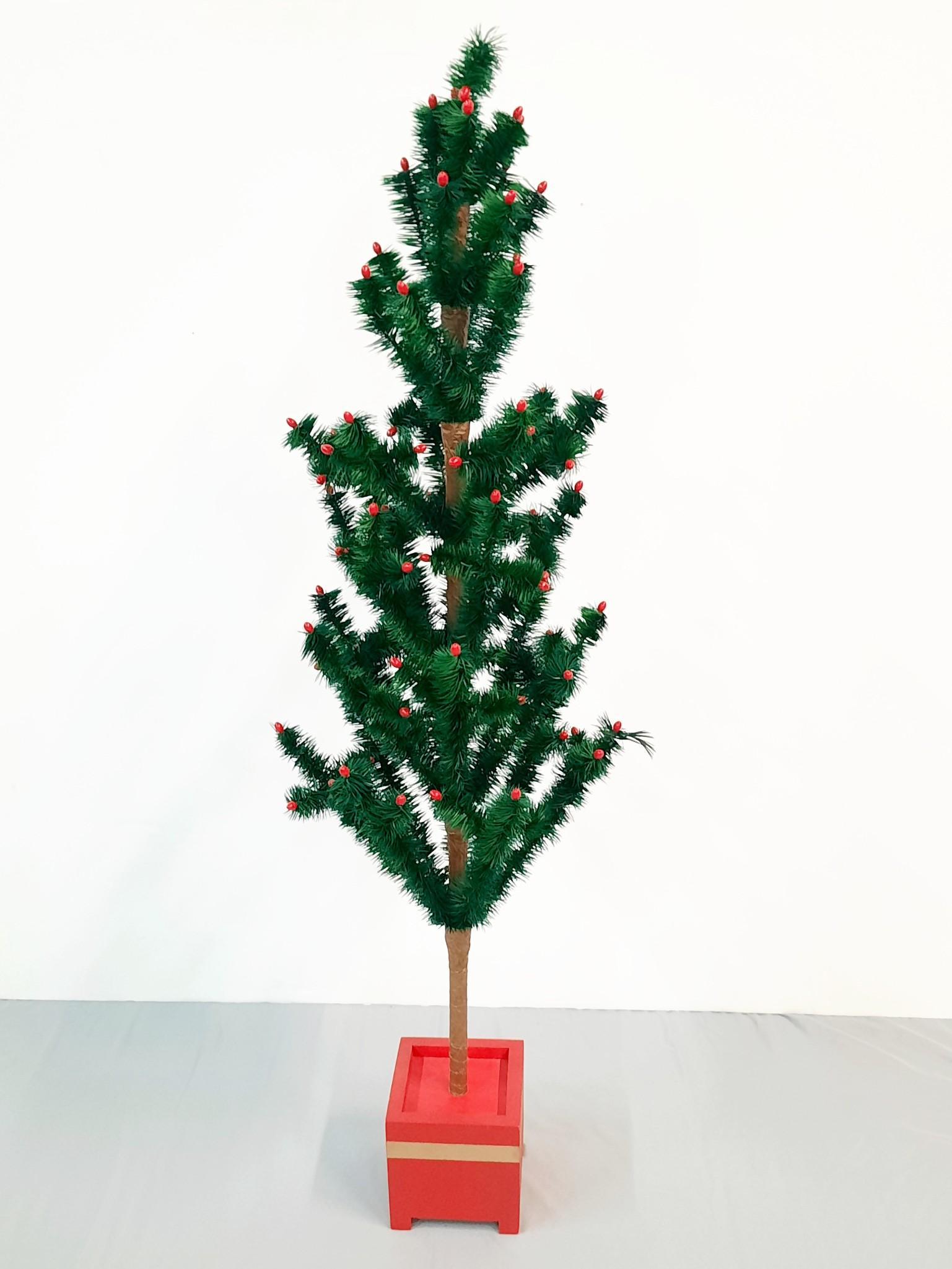 46-1/2" Dianna Carlson Signed Feather Tree: 14" diameter x 46-1/2" high. LR IMPORTANT: Before bidding, please read the terms and conditions. When you registered for the auction you agreed to these terms and will be required to comply with them.