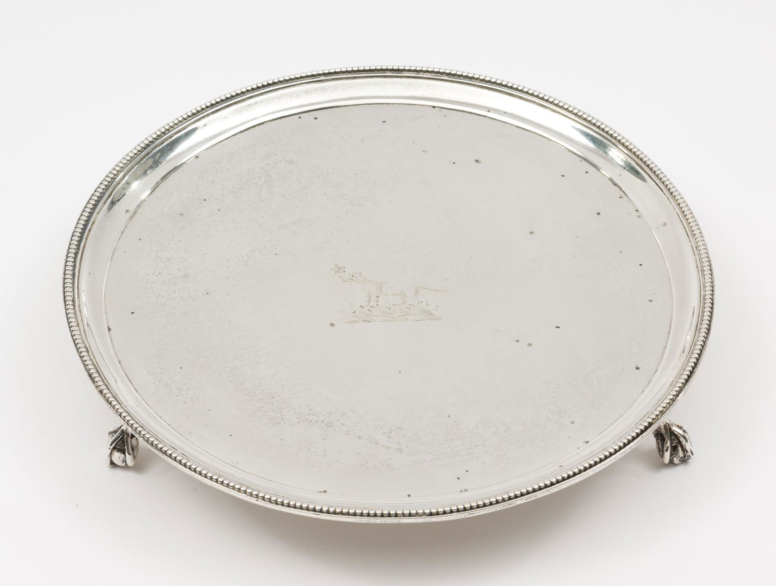 1781 Hester Bateman Sterling Footed Tray (1 of 7)