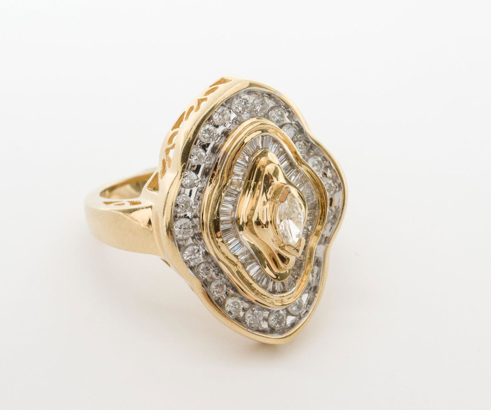 14K Gold & 1.17 CTW Diamond Double Halo Ring (1 of 6)