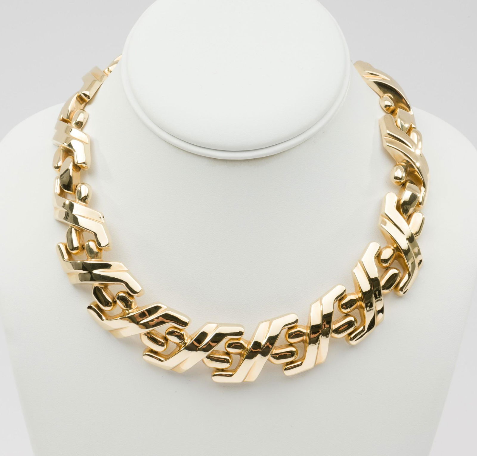 Italian 14K Gold Link Collar Necklace (1 of 5)