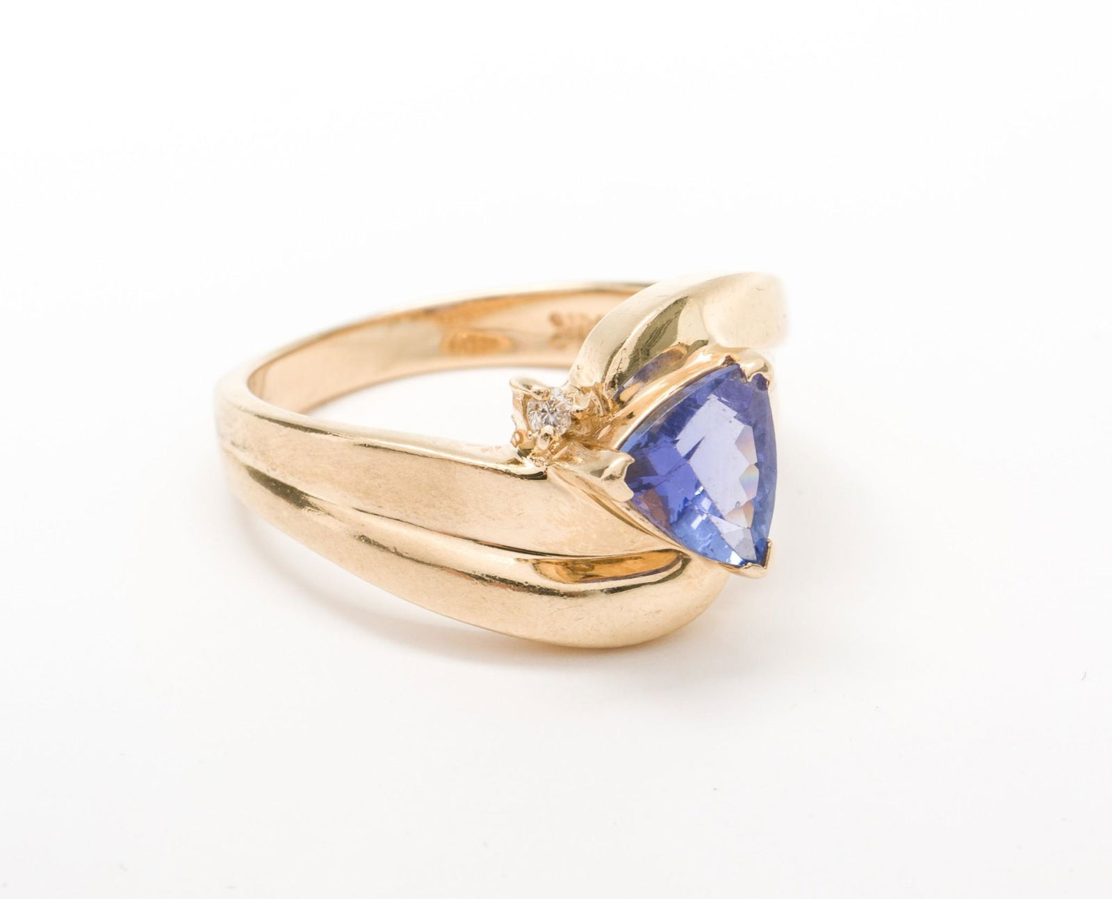 14K Gold, Tanzanite & Diamond Ring (1 of 4)