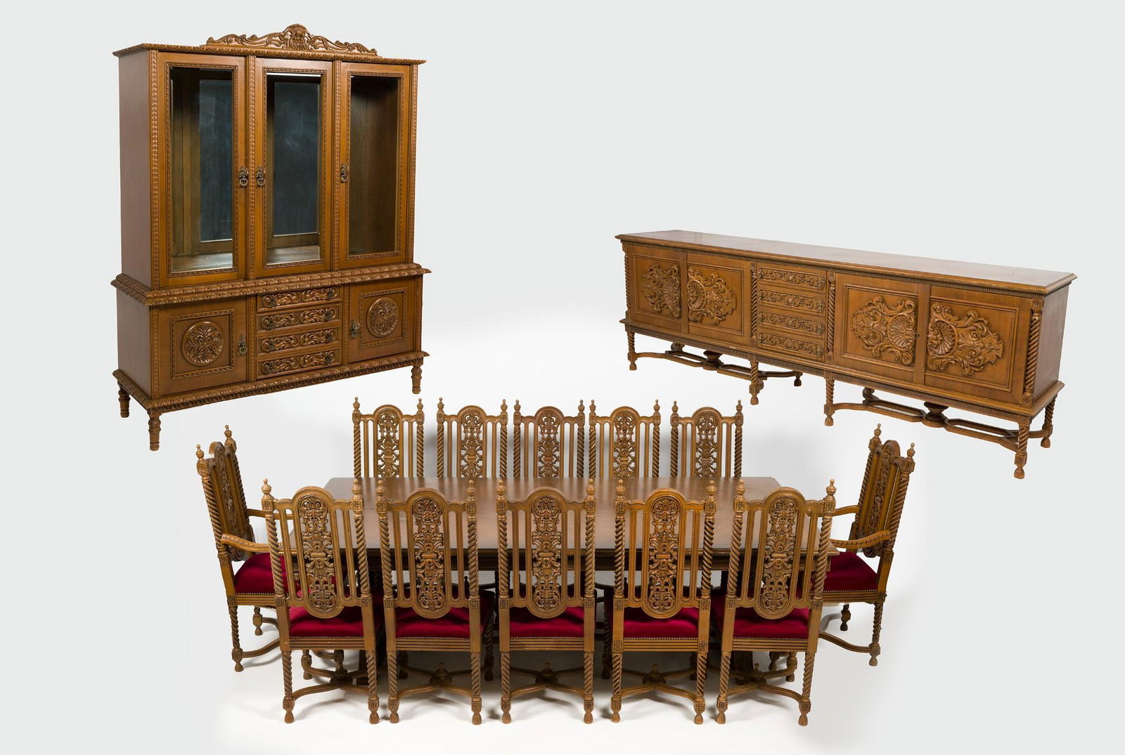 12 Seat Renaissance Revival Dining Room Suite (1 of 19)