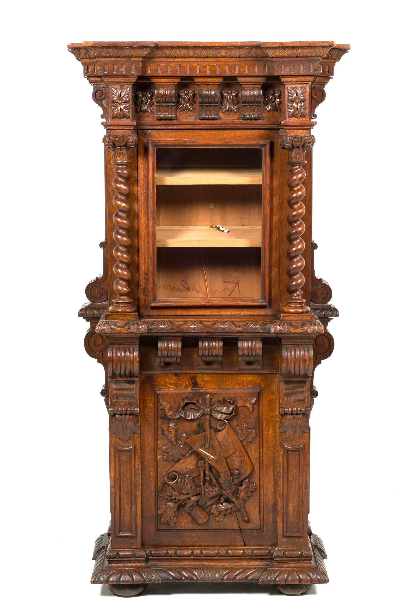 Victorian Renaissance Revival Draftsman's Cabinet (1 of 13)