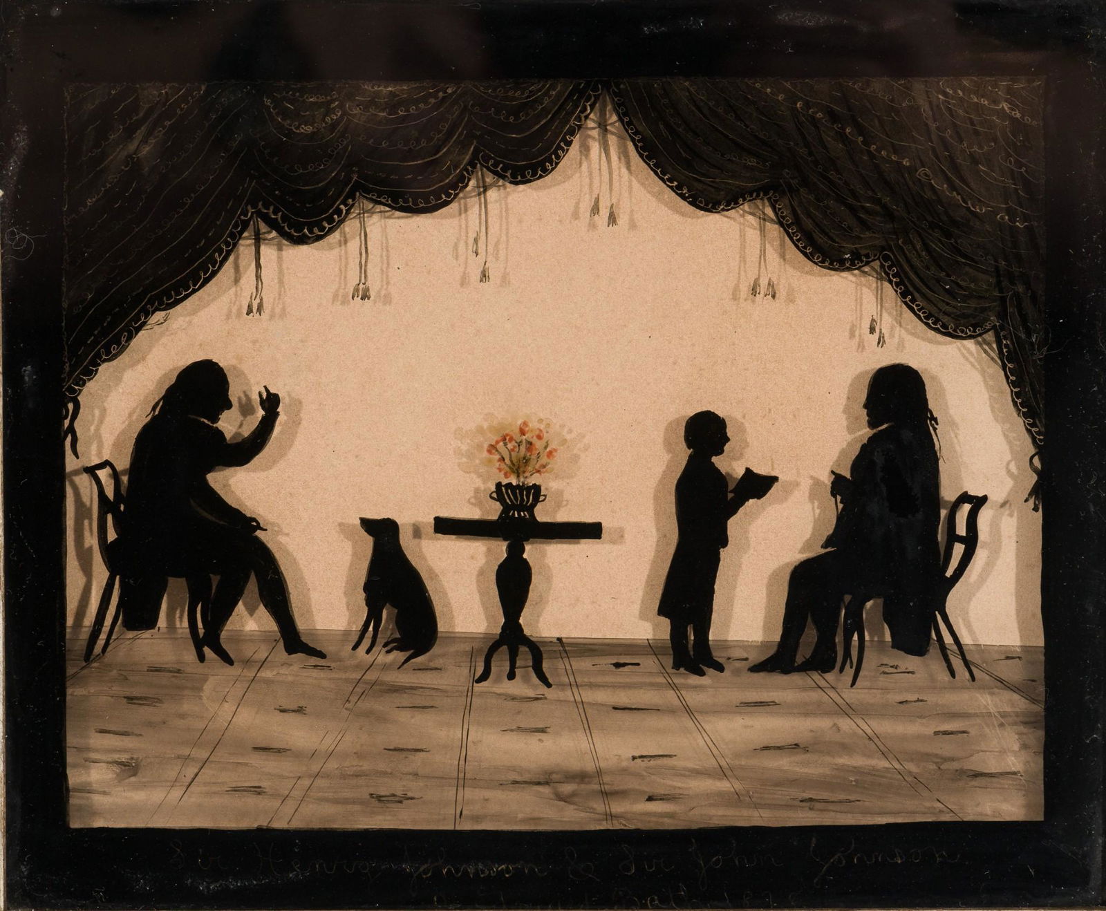 1878 Silhouette on Glass (1 of 3)