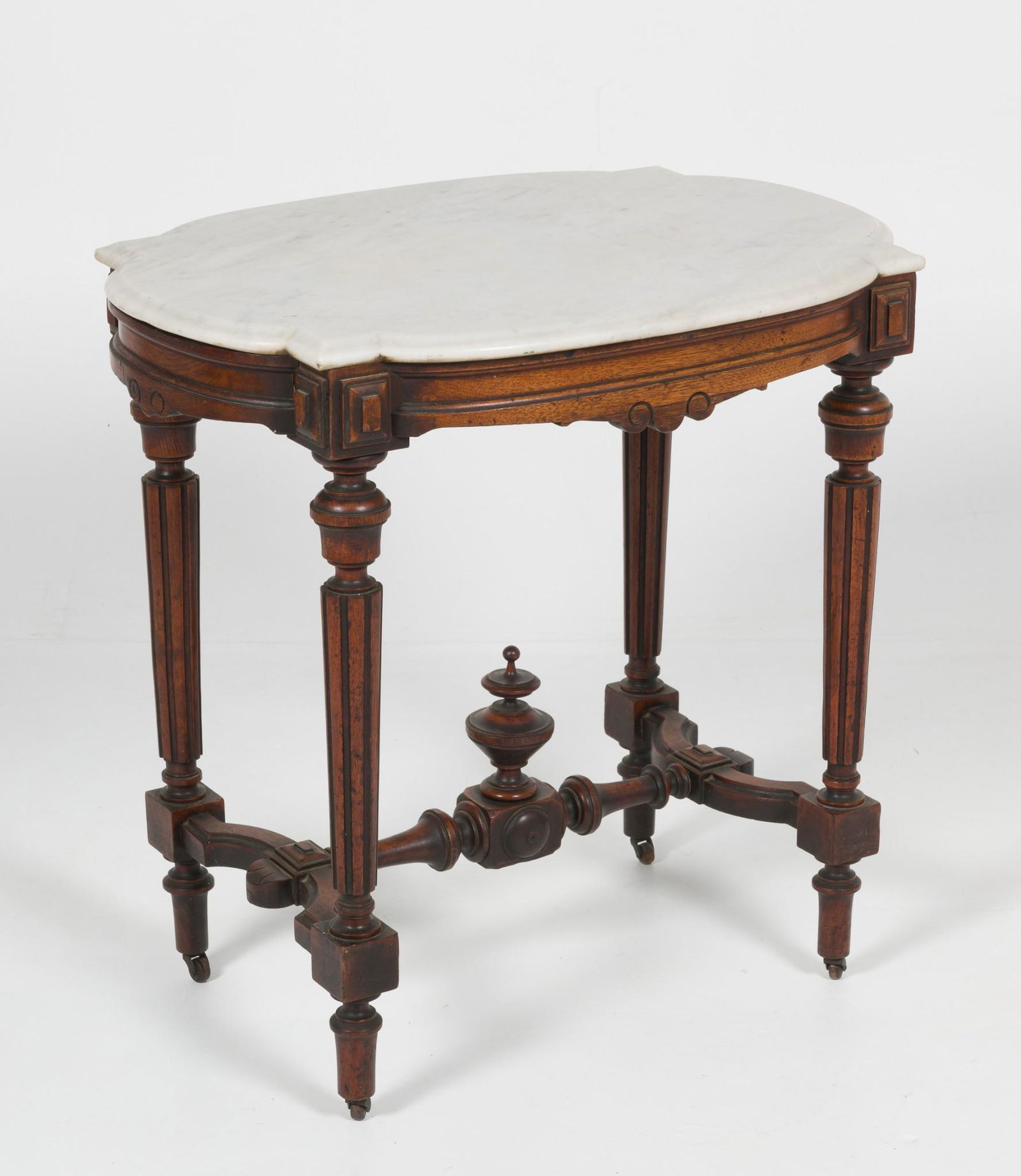 Victorian Renaissance Revival Marble Top Side Table (1 of 11)