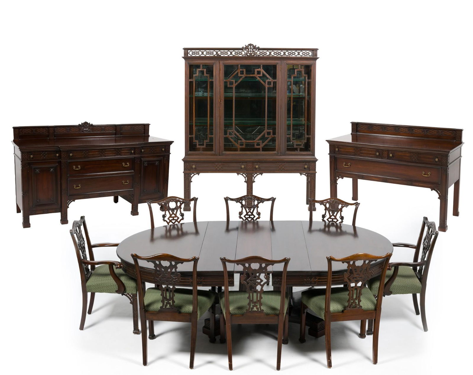 Berkey and Gay Chinese Chippendale Colonial revival Dining Room Set (1 of 20)