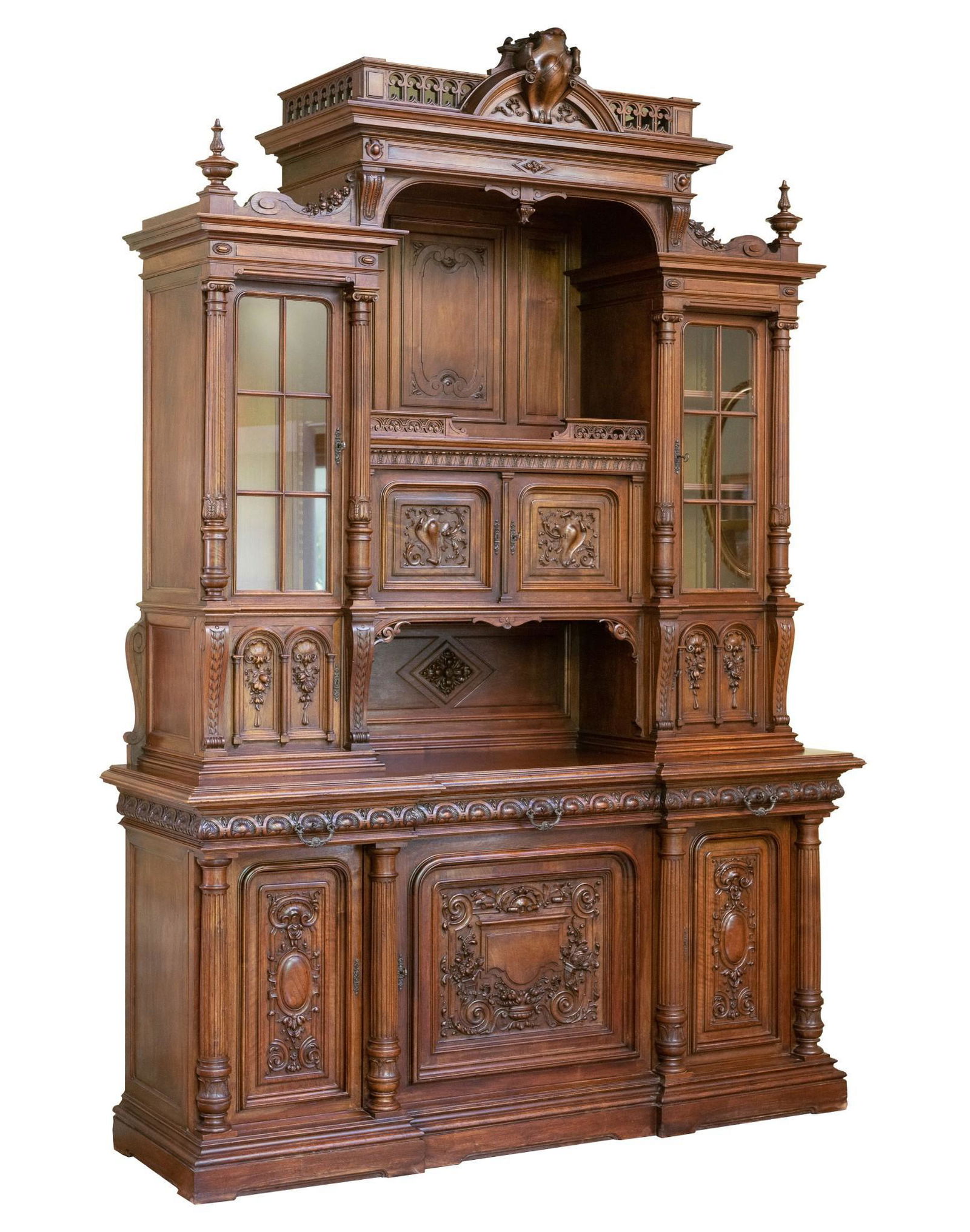 9'8" High Victorian Renaissance Revival Sideboard (1 of 11)