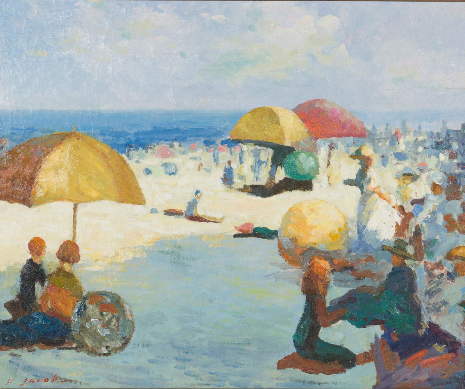 H. Jacobs Impressionist Beach Scene (1 of 4)