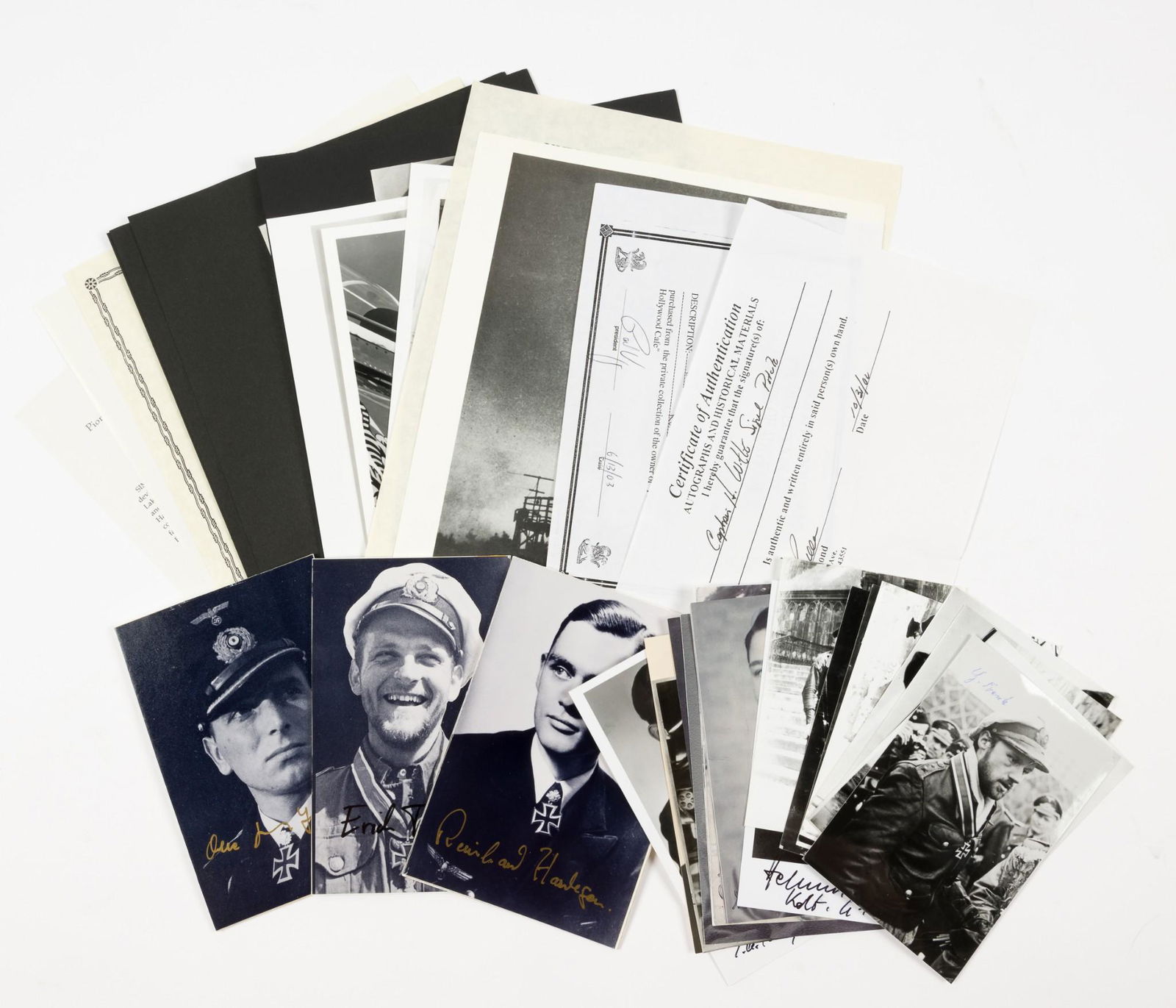 21 WWII Signed Military Photographs Incl German (1 of 10)