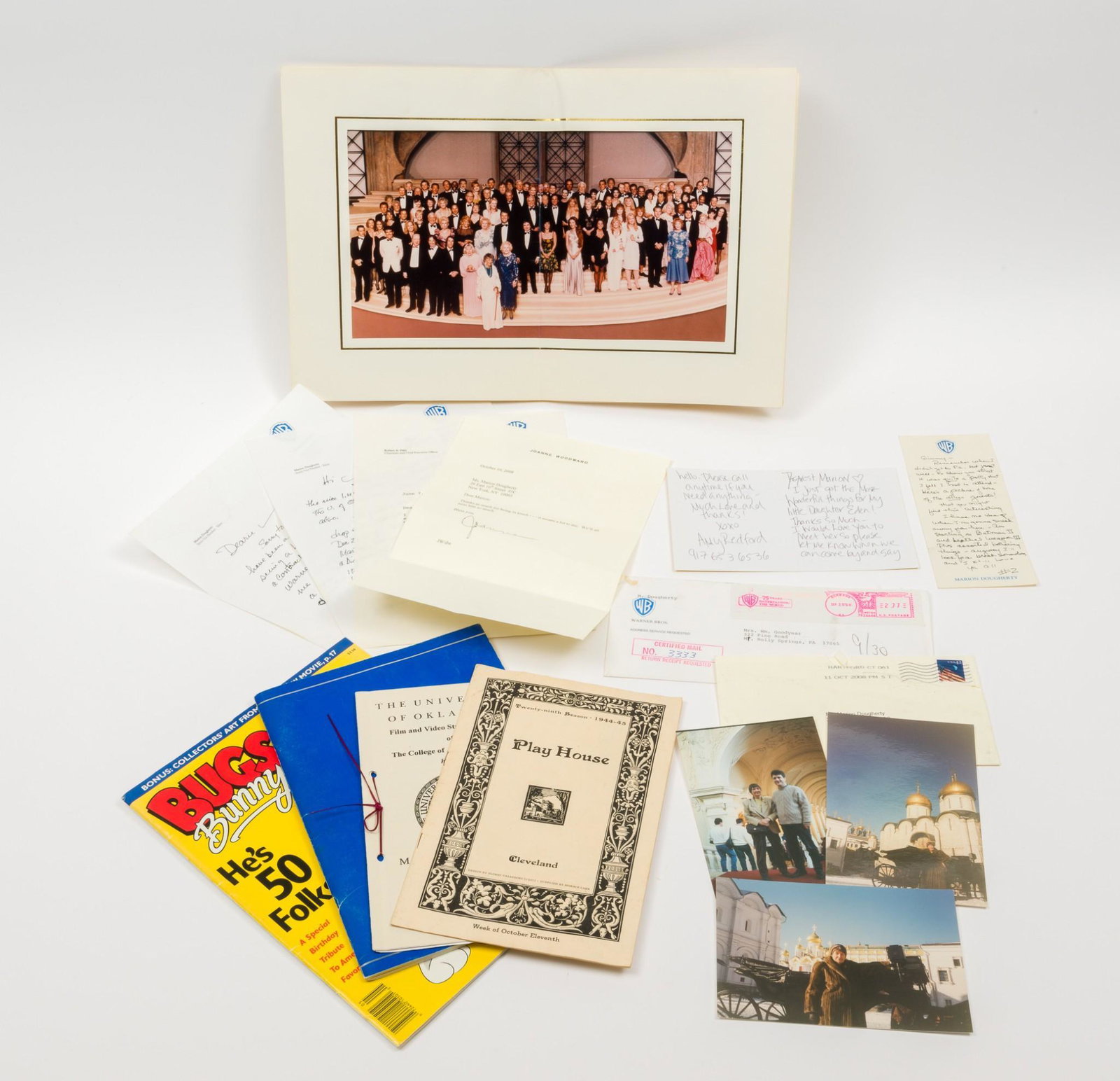 Marion Dougherty Archive: Includes letters, new clippings, programs, and a photograph from the Warner Bros. Celebration of Tradition June 2, 1990. Marion Dougherty was a casting director known for giving prominent actors such 