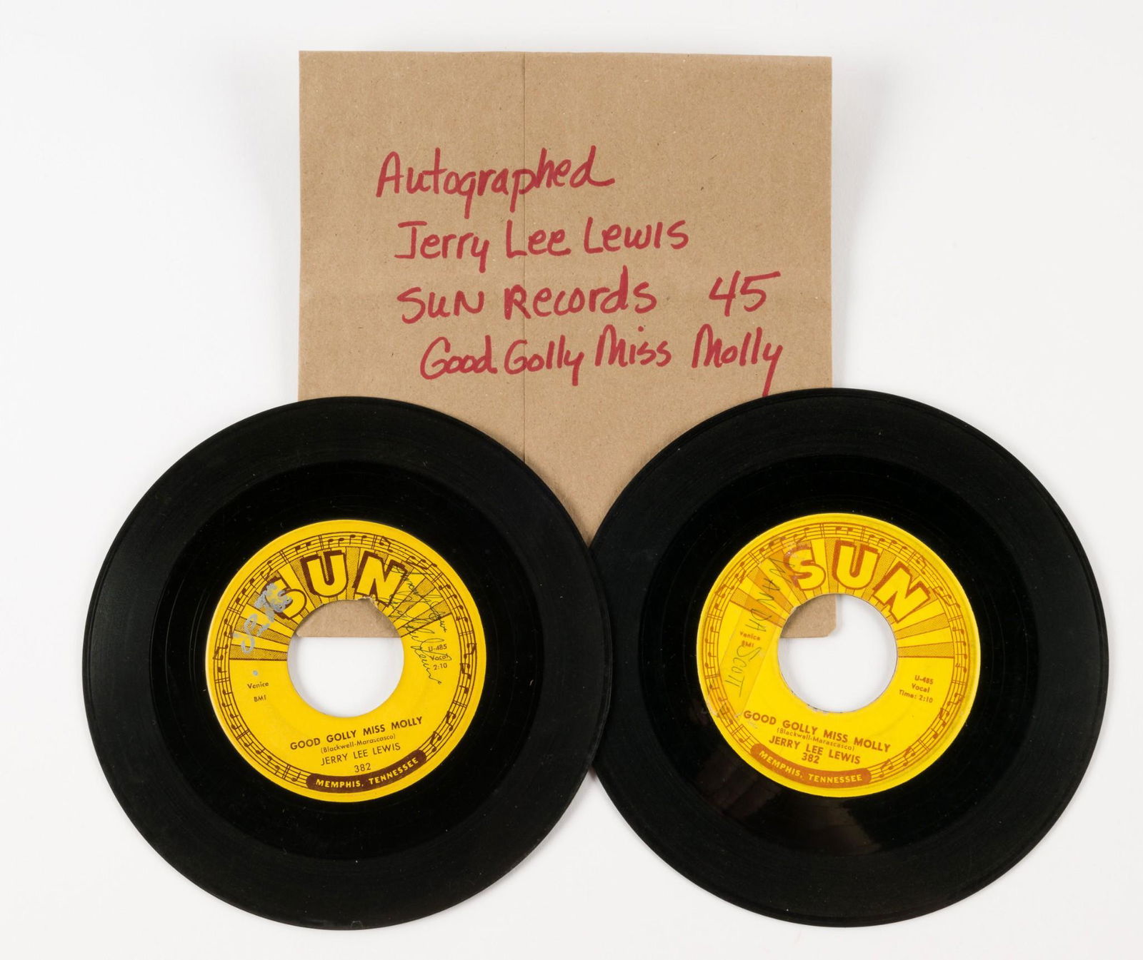 Jerry Lee Lewis Autographed 45 Record (1 of 3)