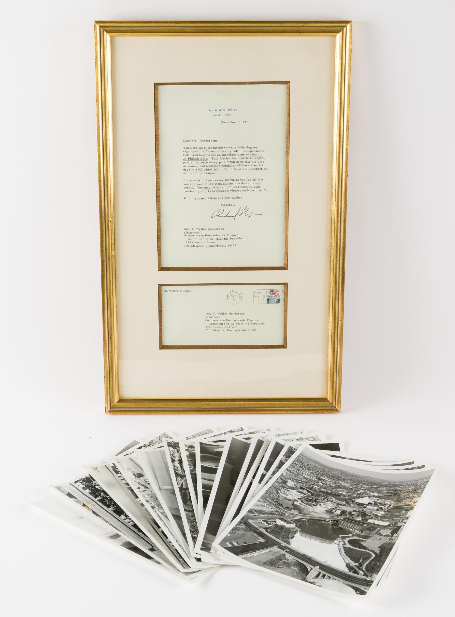 President Richard Nixon Signed Letter & AP Photographs (1 of 12)