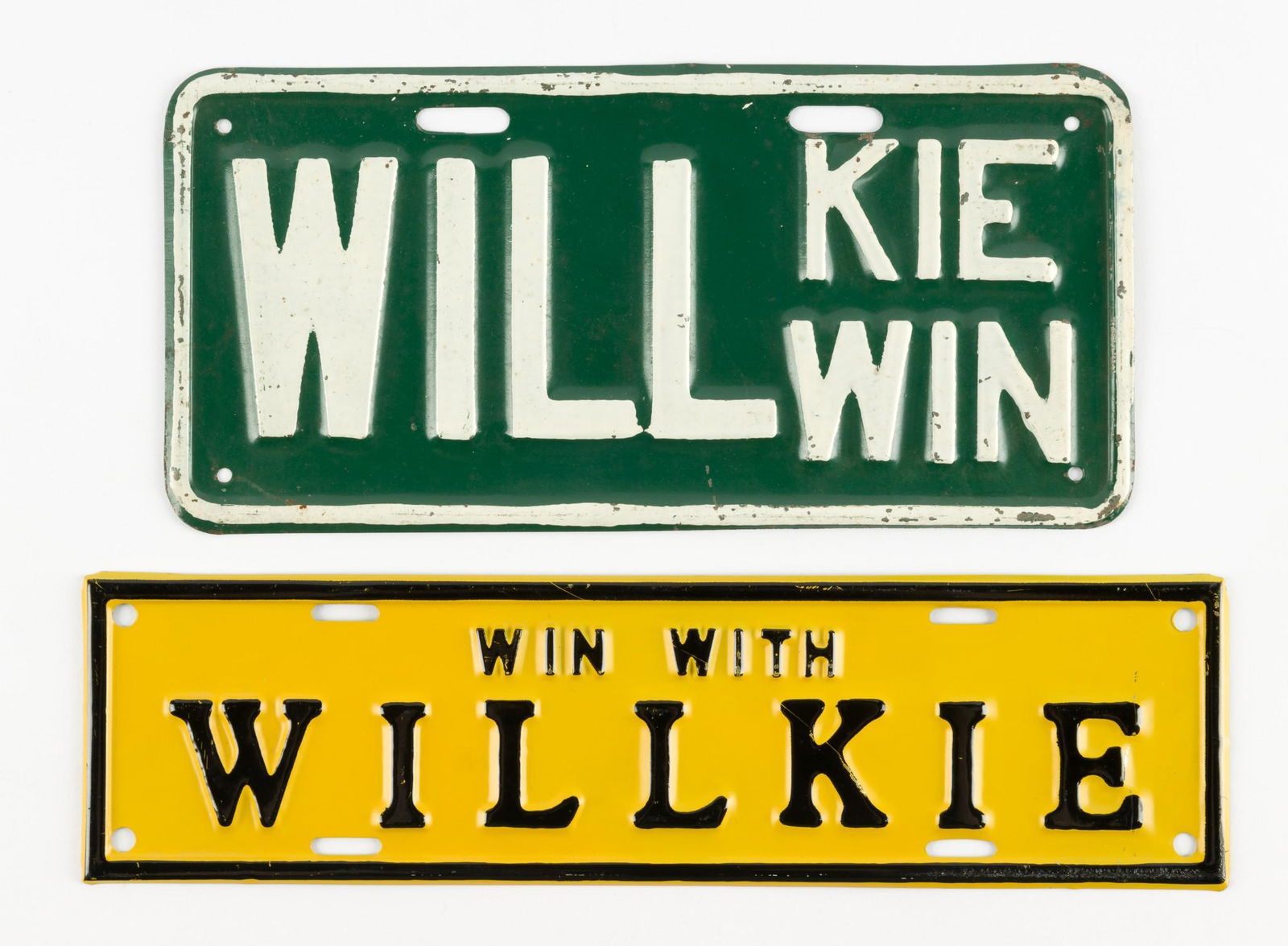 2 Willkie Campaign Licensed Plates (1 of 5)