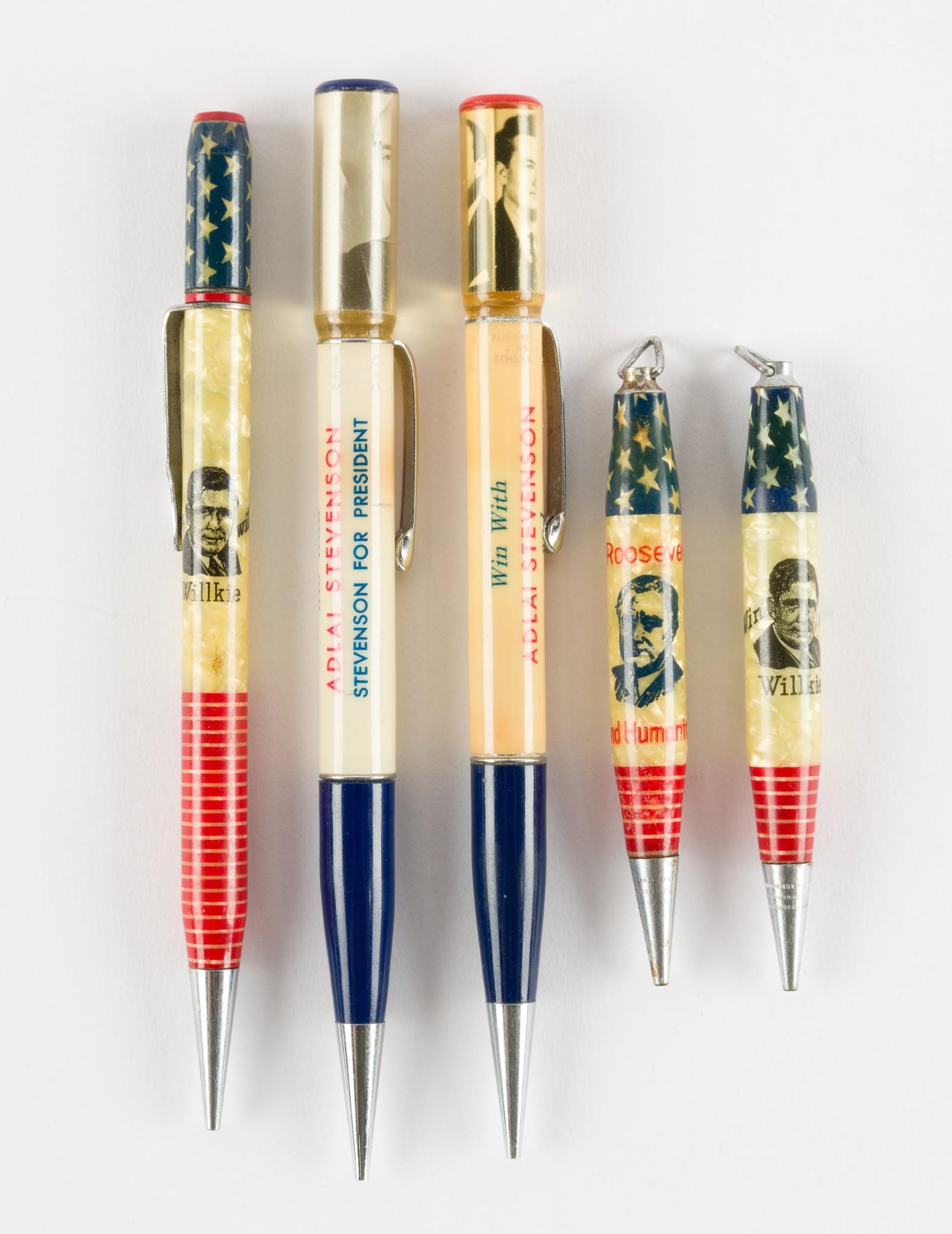 5 Political Mechanical Pencils Incl Willkie (1 of 5)