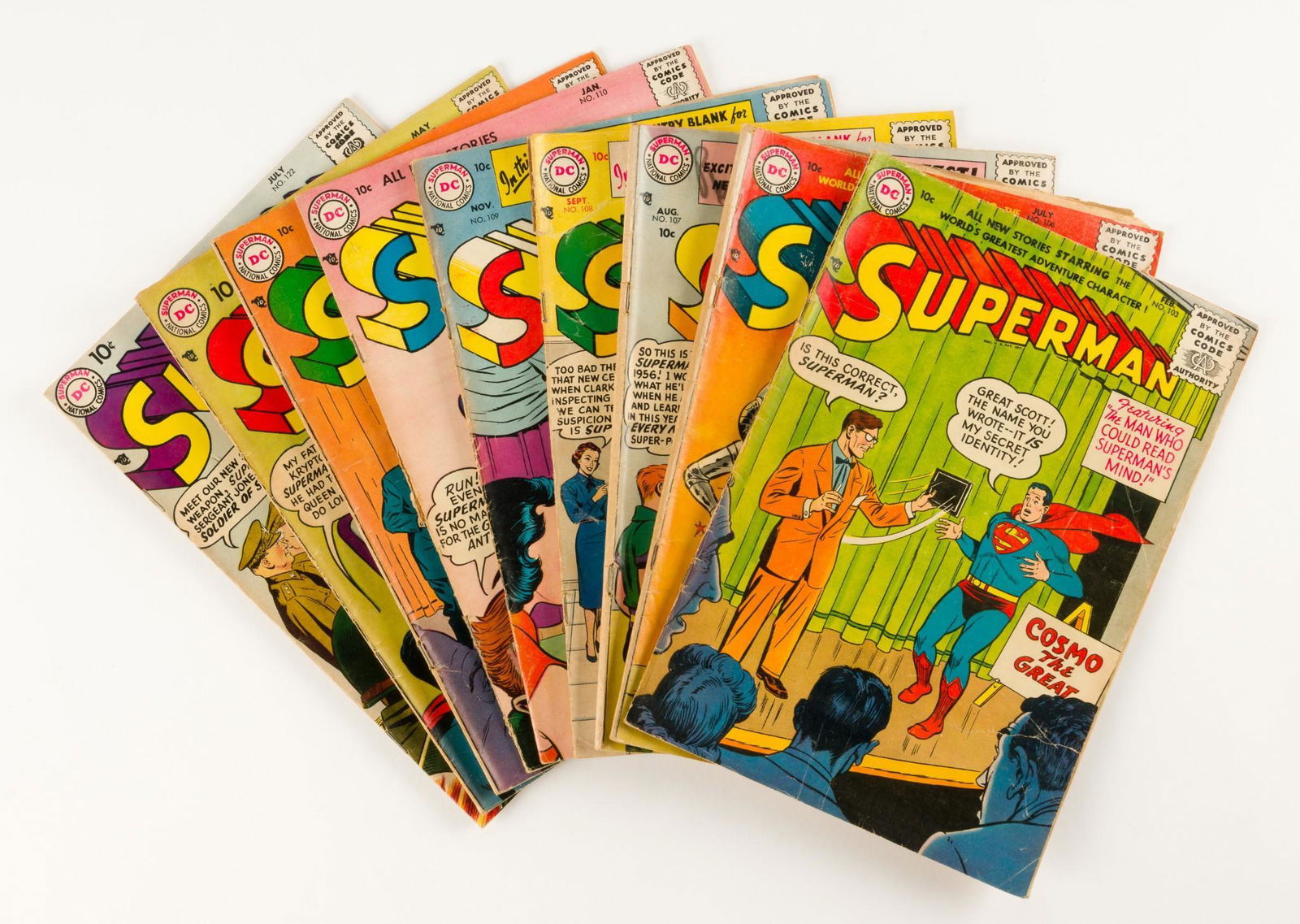 9 DC Superman Comics Incl No. 110The Defeat of Superman (1 of 9)