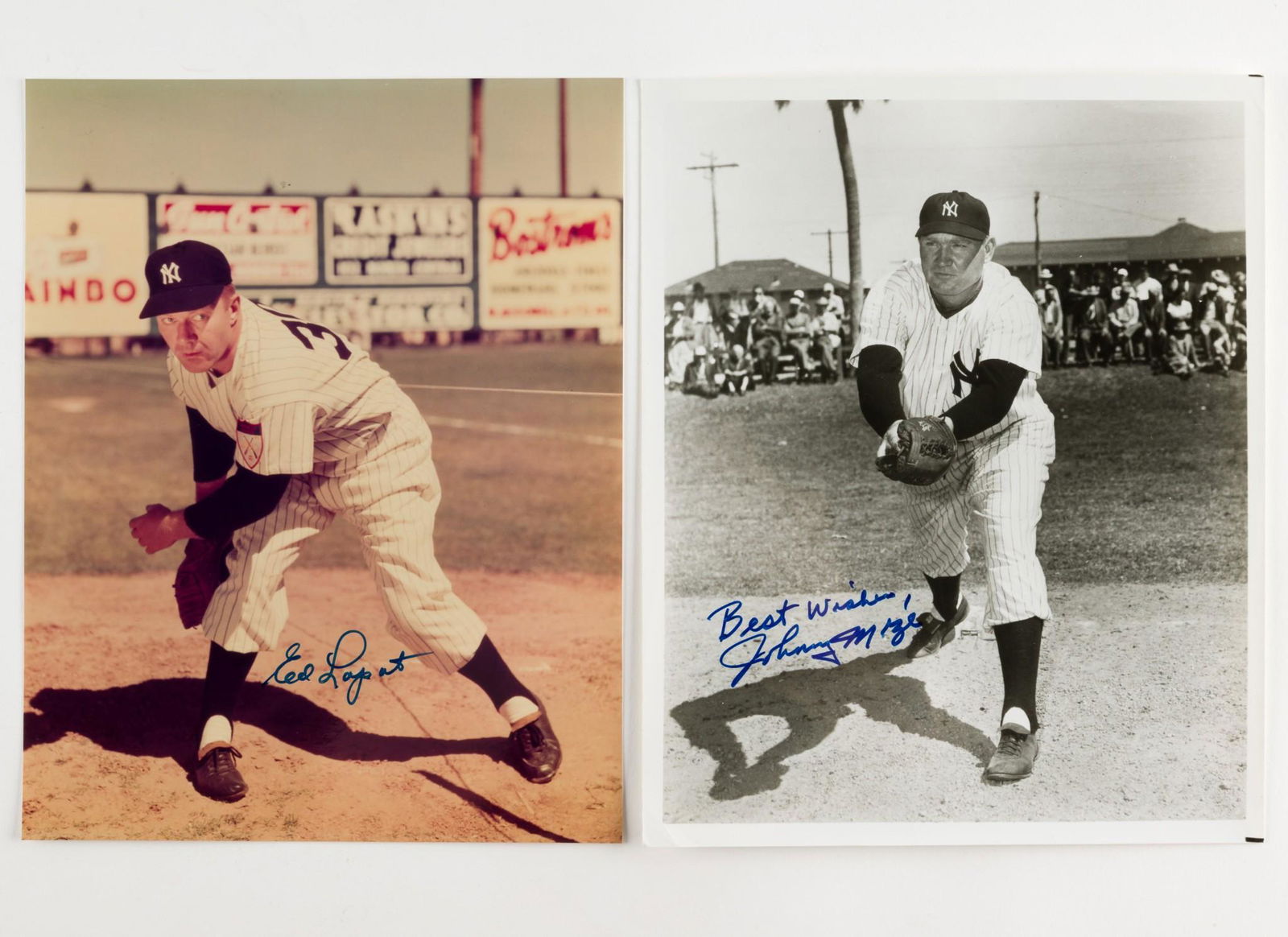 Johnny Mize & Ed Lopat Autographed Photograph (1 of 5)