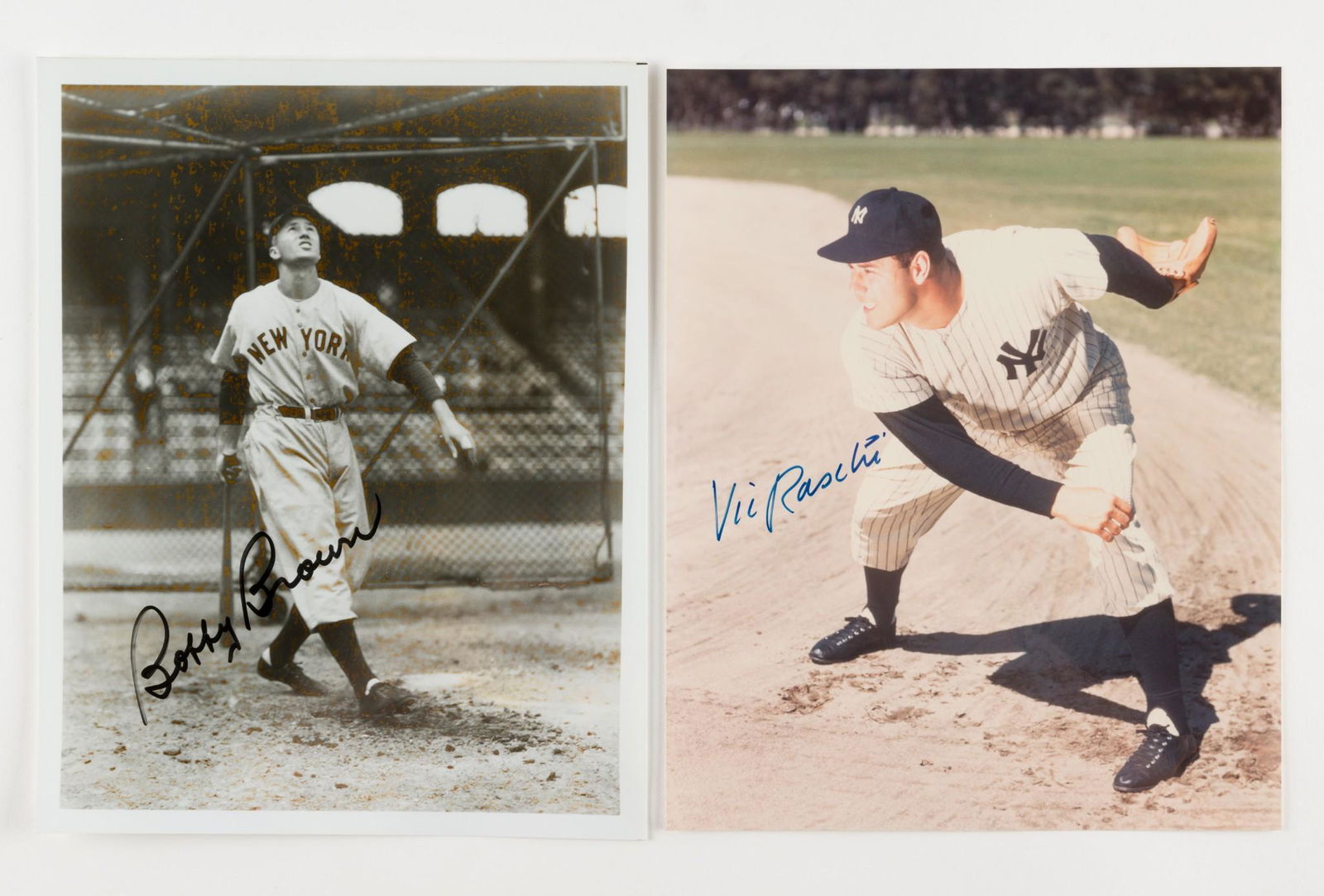Vic Raschi & Bobby Brown Autographed Photograph (1 of 5)