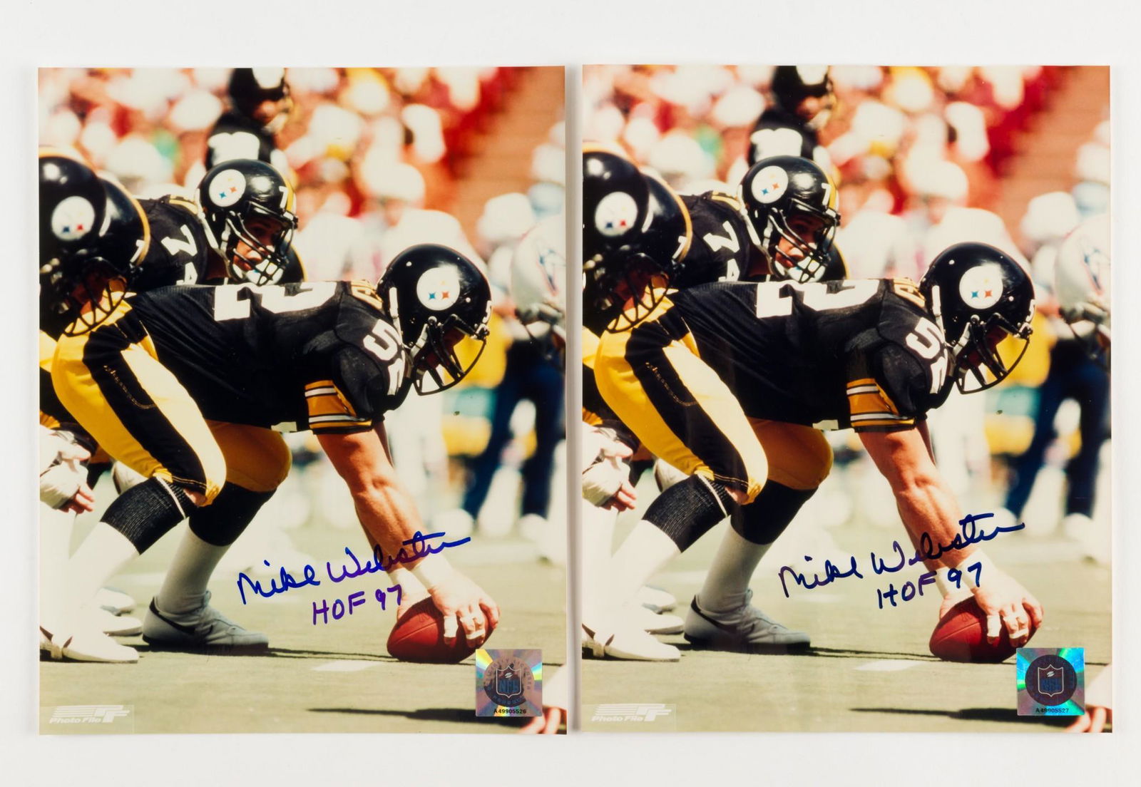 2 Mike Webster Steelers Autographed Photographs (1 of 3)
