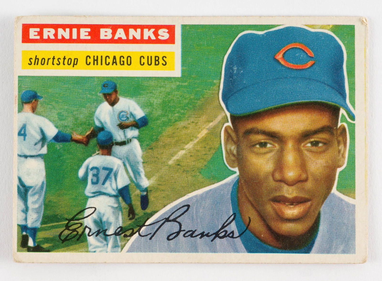 1956 Banks Vintage Topps H.O.F. Baseball Card (1 of 2)