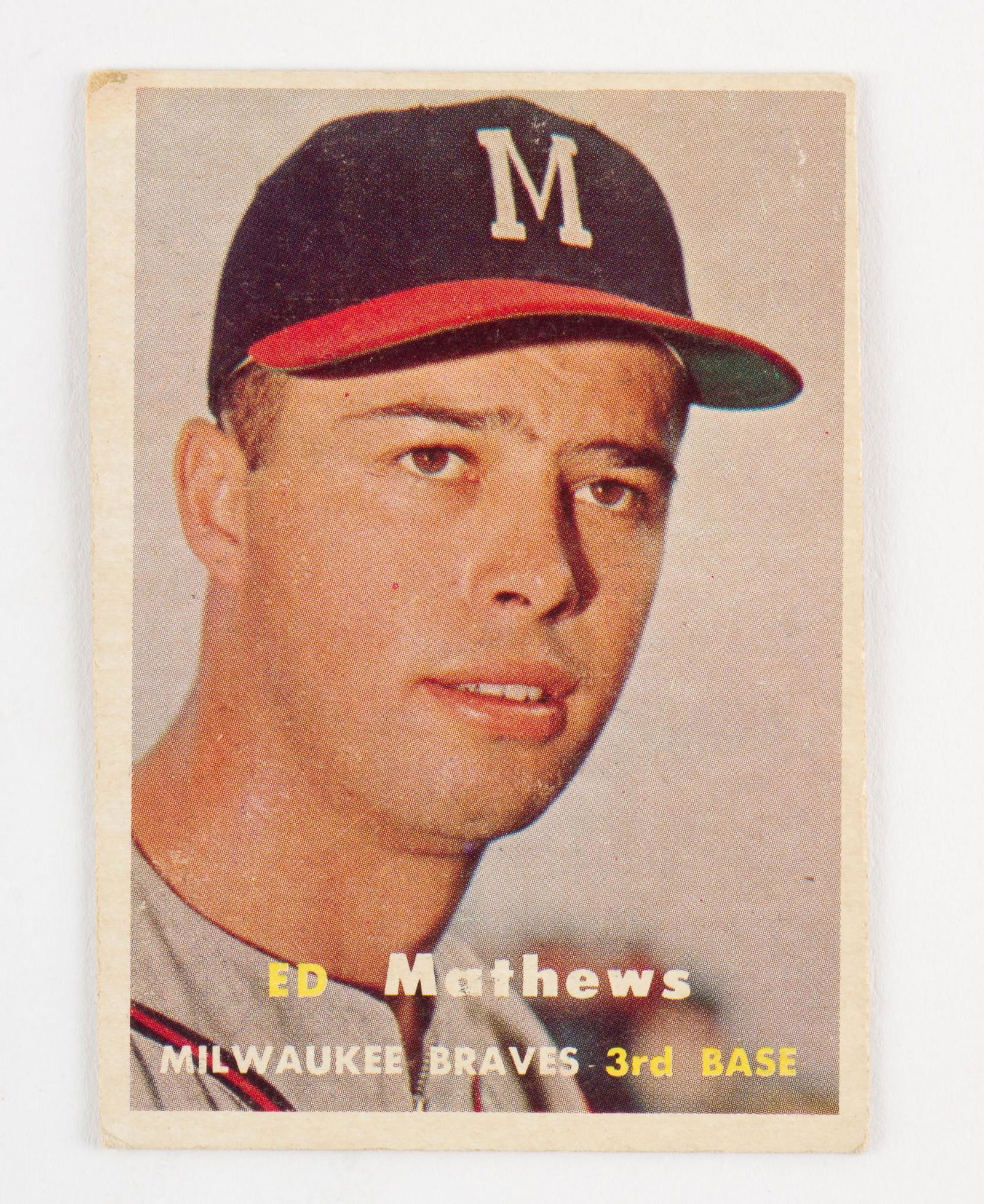 1957 Mathews Vintage Topps H.O.F. Baseball Card (1 of 2)