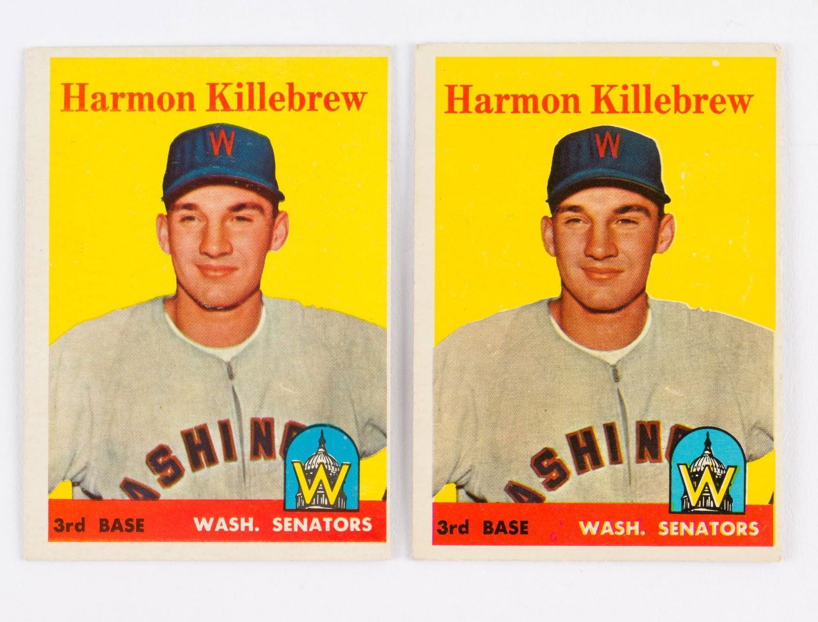 2 1958 Killebrew Vintage Topps H.O.F. Baseball Cards (1 of 2)