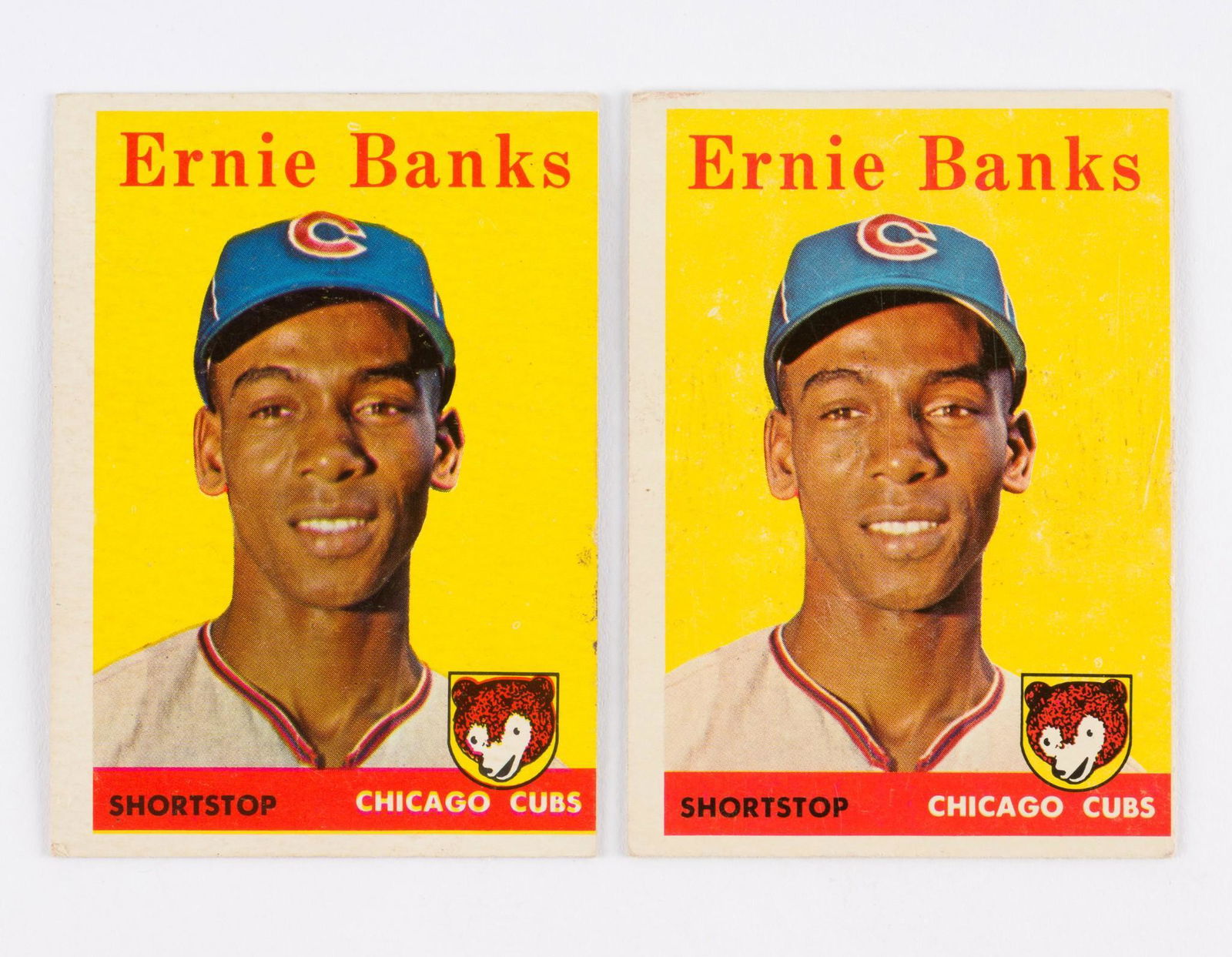 2 1958 Banks Vintage Topps H.O.F. Baseball Card (1 of 2)