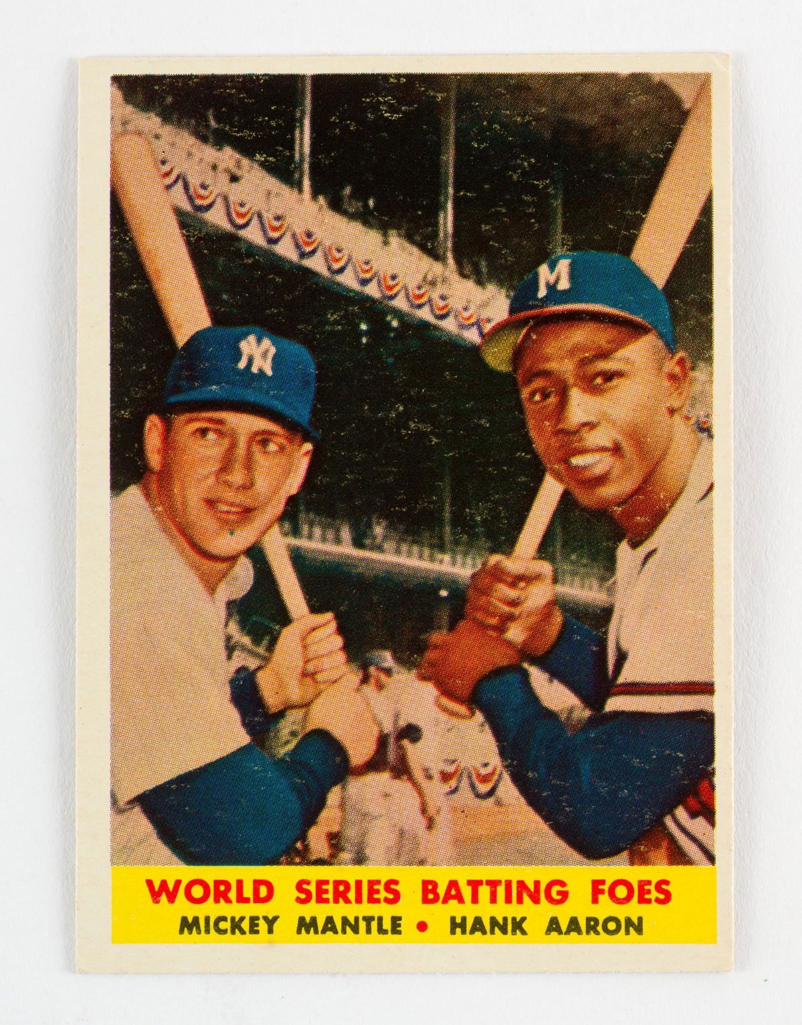1958 Batting Foes Vintage Topps H.O.F. Baseball Card (1 of 2)