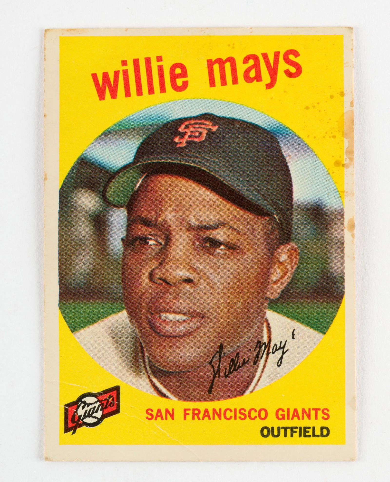1959 Mays Vintage Topps H.O.F. Baseball Card (1 of 2)