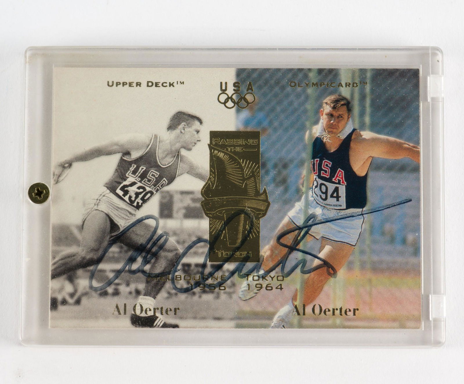 1996 Upper Deck Al Oerter Autographed Card (1 of 2)