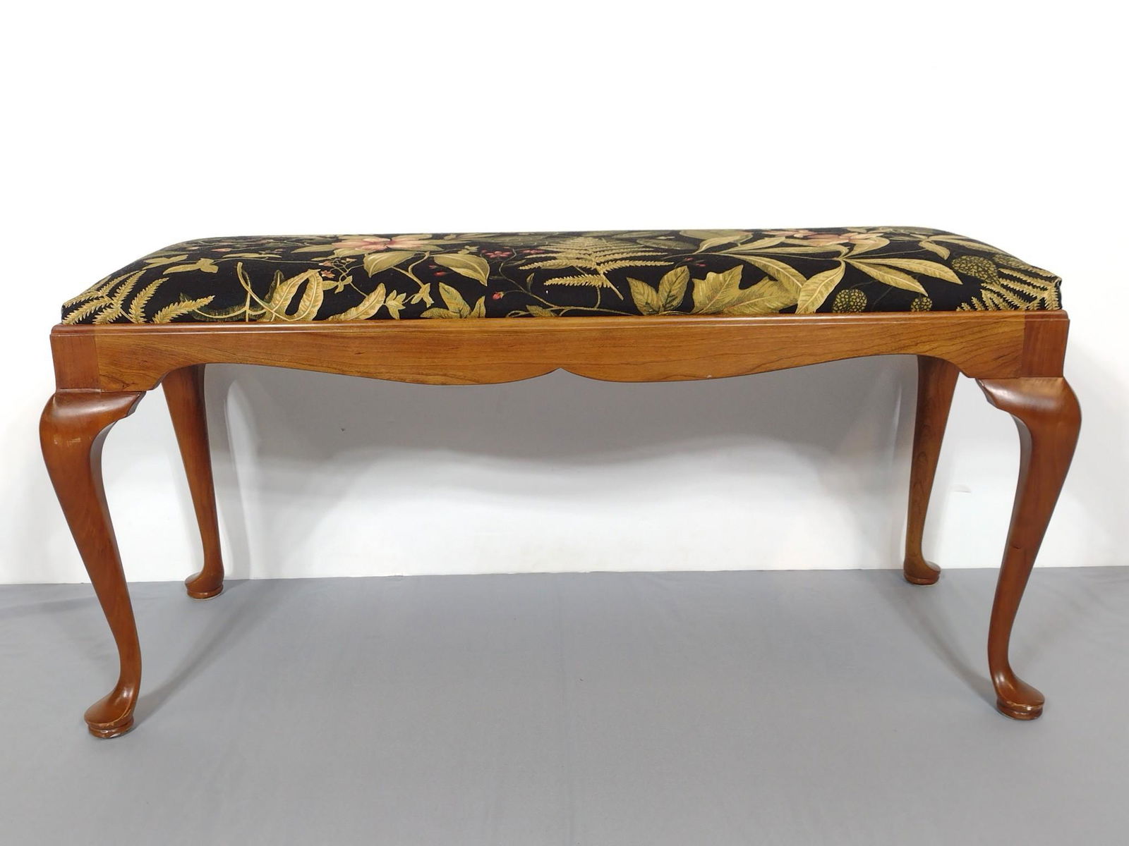 Stickley Floral Upholstered Bench (1 of 5)
