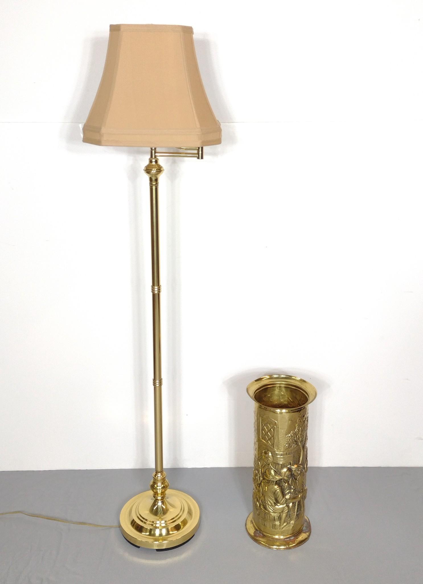 Brass Floor Lamp & Umbrella Stand (1 of 7)