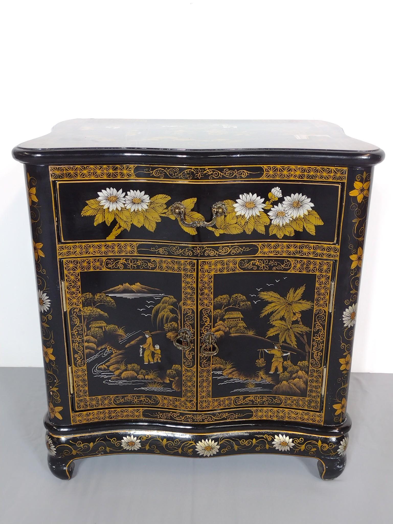 Asian Lacquered Cabinet (1 of 6)
