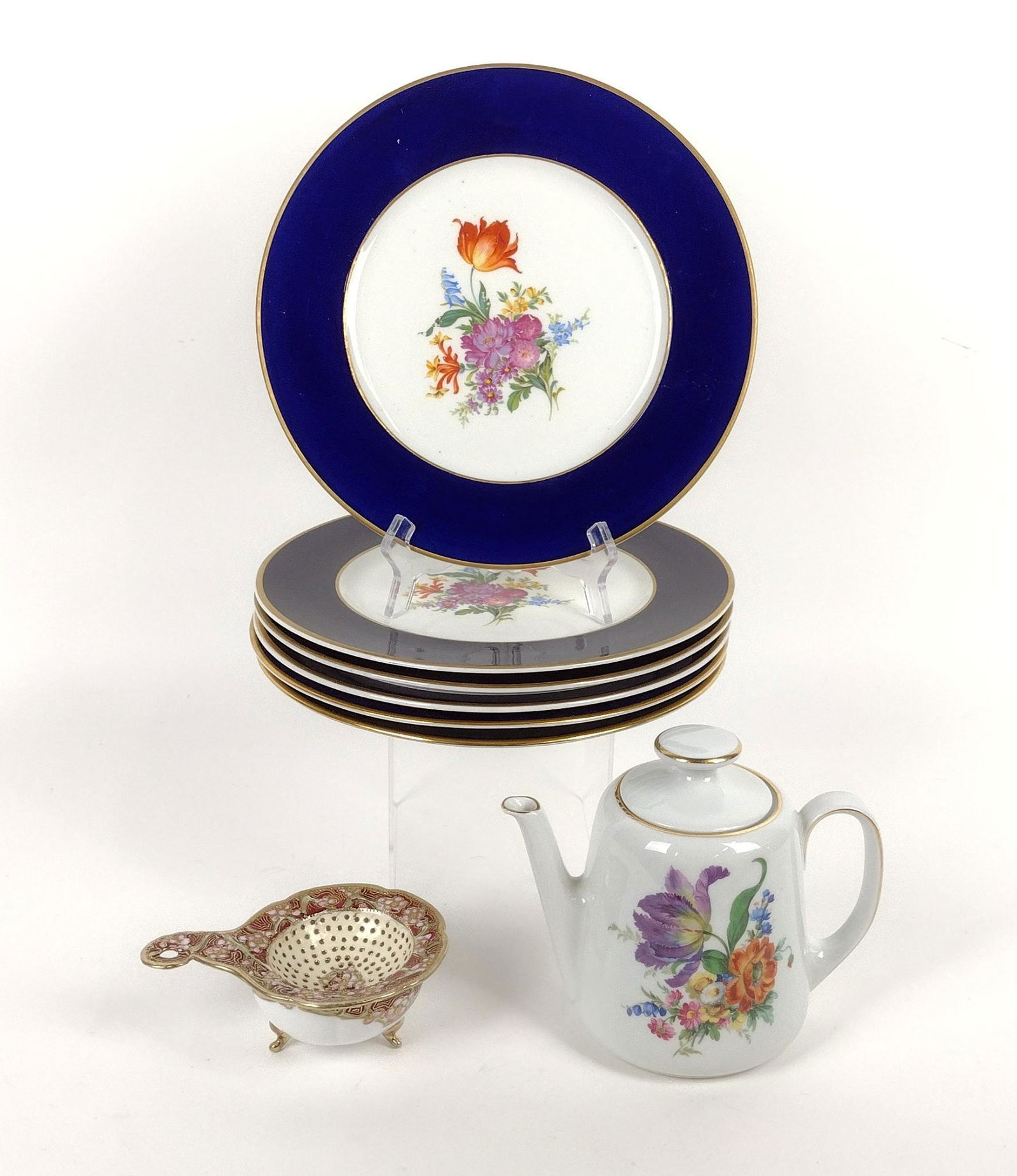 9 Pcs Porcelain incl Nippon and Tea Strainer (1 of 4)