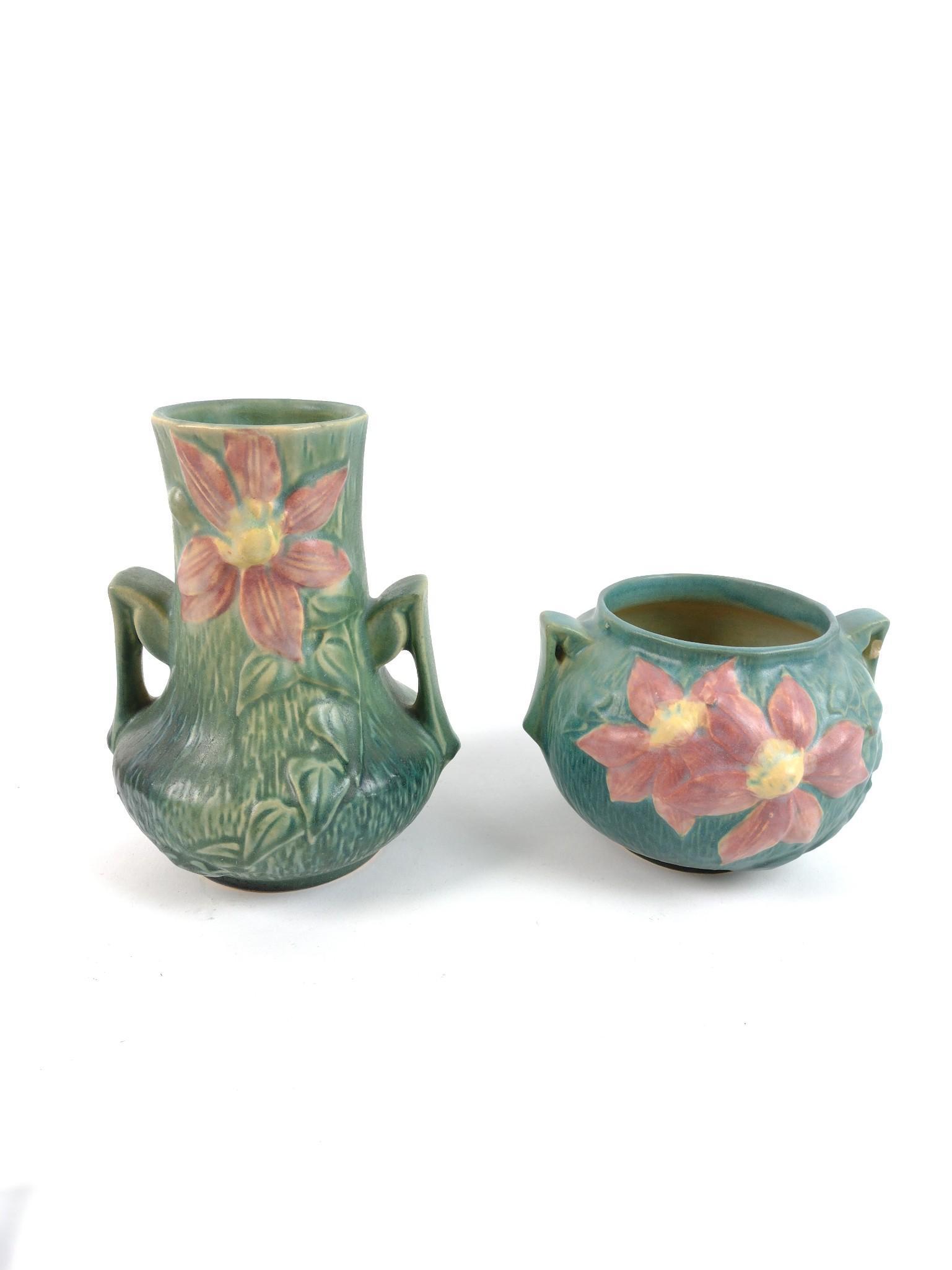 2 Roseville Clematis Vases (1 of 5)