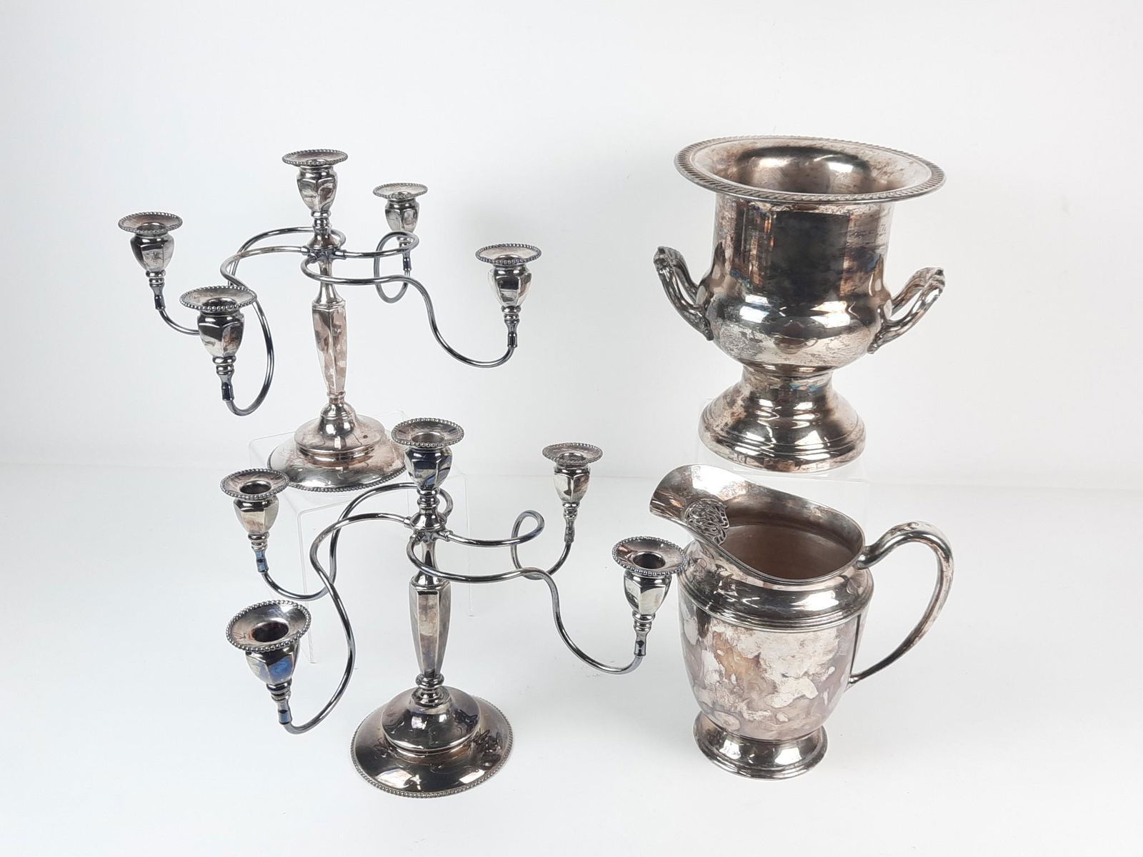 4 Pcs Silverplate incl Ice Bucket (1 of 4)