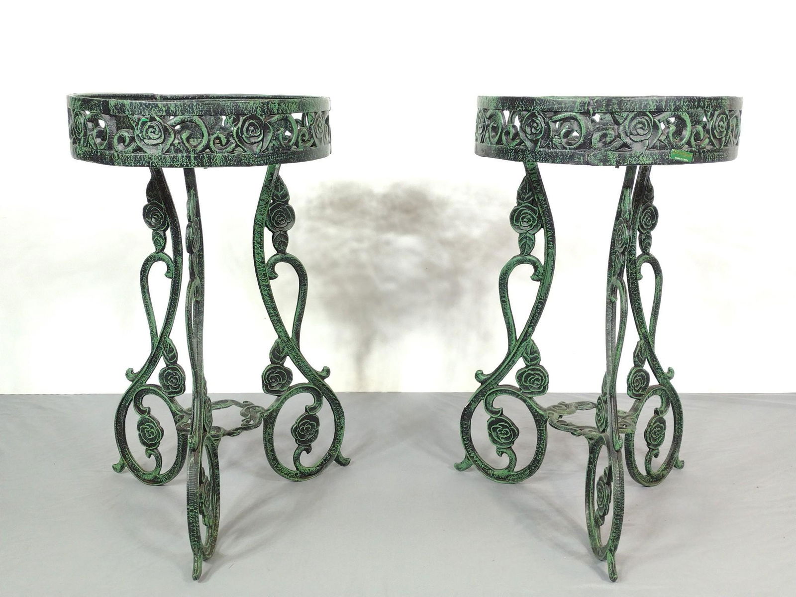 Pair Of Painted Cast Iron Plant Stands (1 of 5)