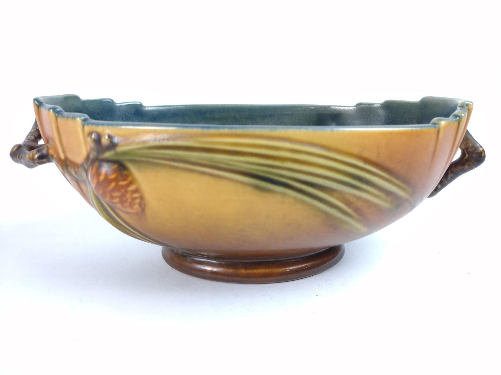 4" Roseville Pinecone Center Bowl (1 of 3)